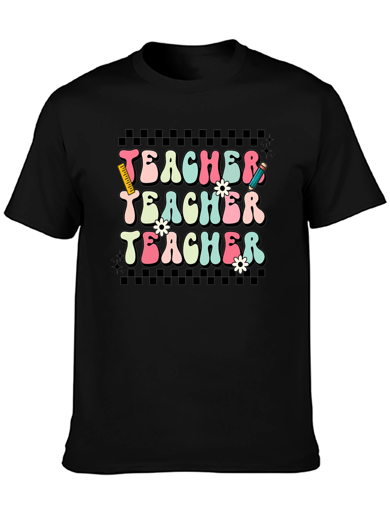 Retro Teacher T-Shirt Floral Teacher Tee