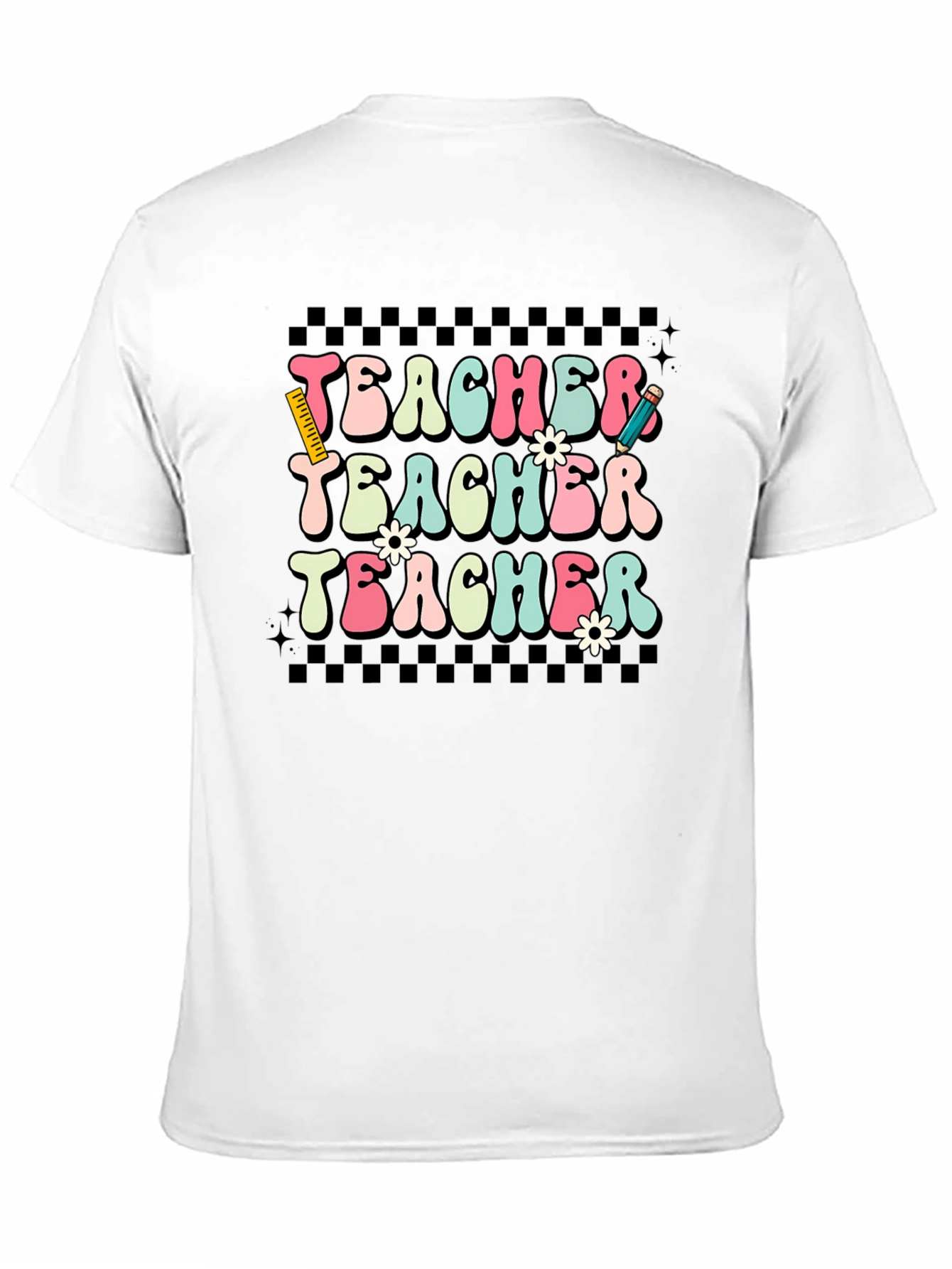 Retro Teacher T-Shirt Floral Teacher Tee
