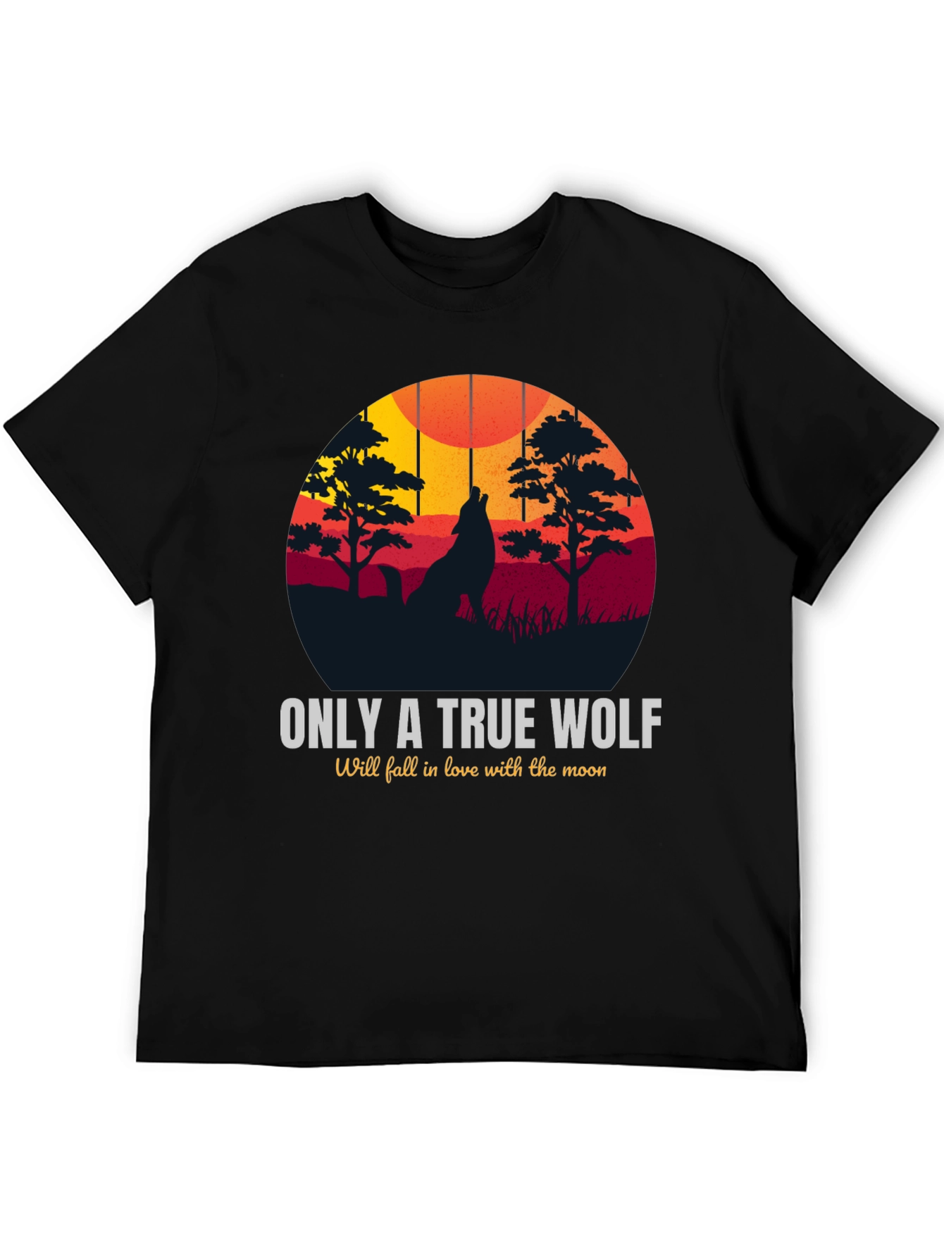 True Wolf Moon Graphic Tee - Stylish Mens Apparel