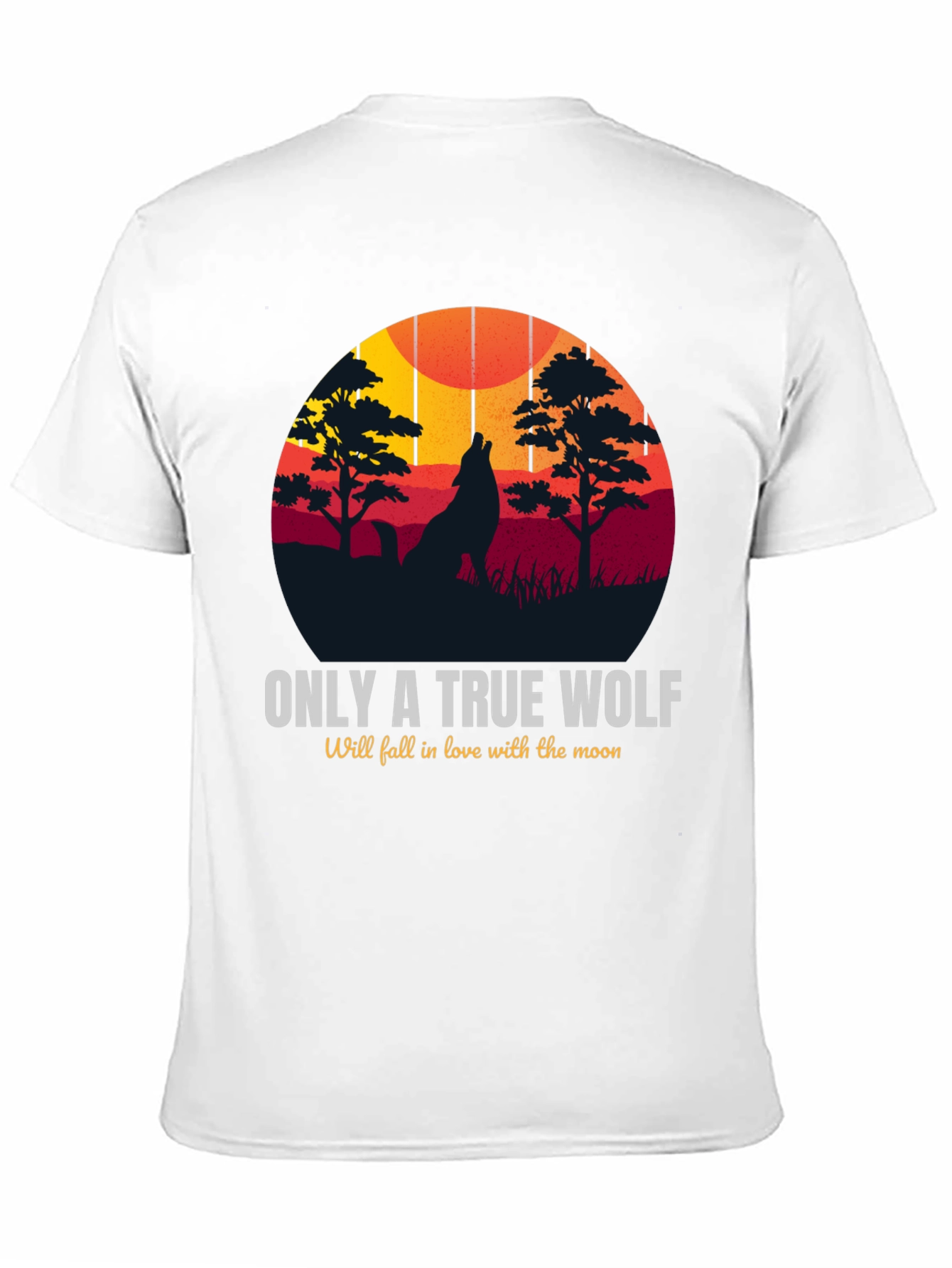 True Wolf Moon Graphic Tee - Stylish Mens Apparel