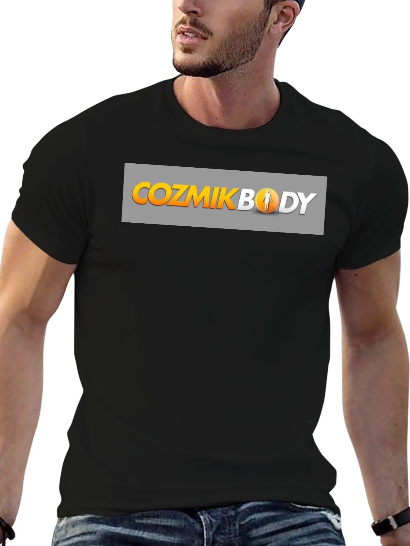 CozmikBody Black Graphic T-Shirt