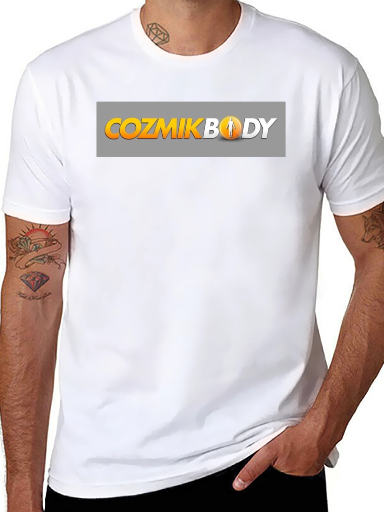 CozmikBody Black Graphic T-Shirt