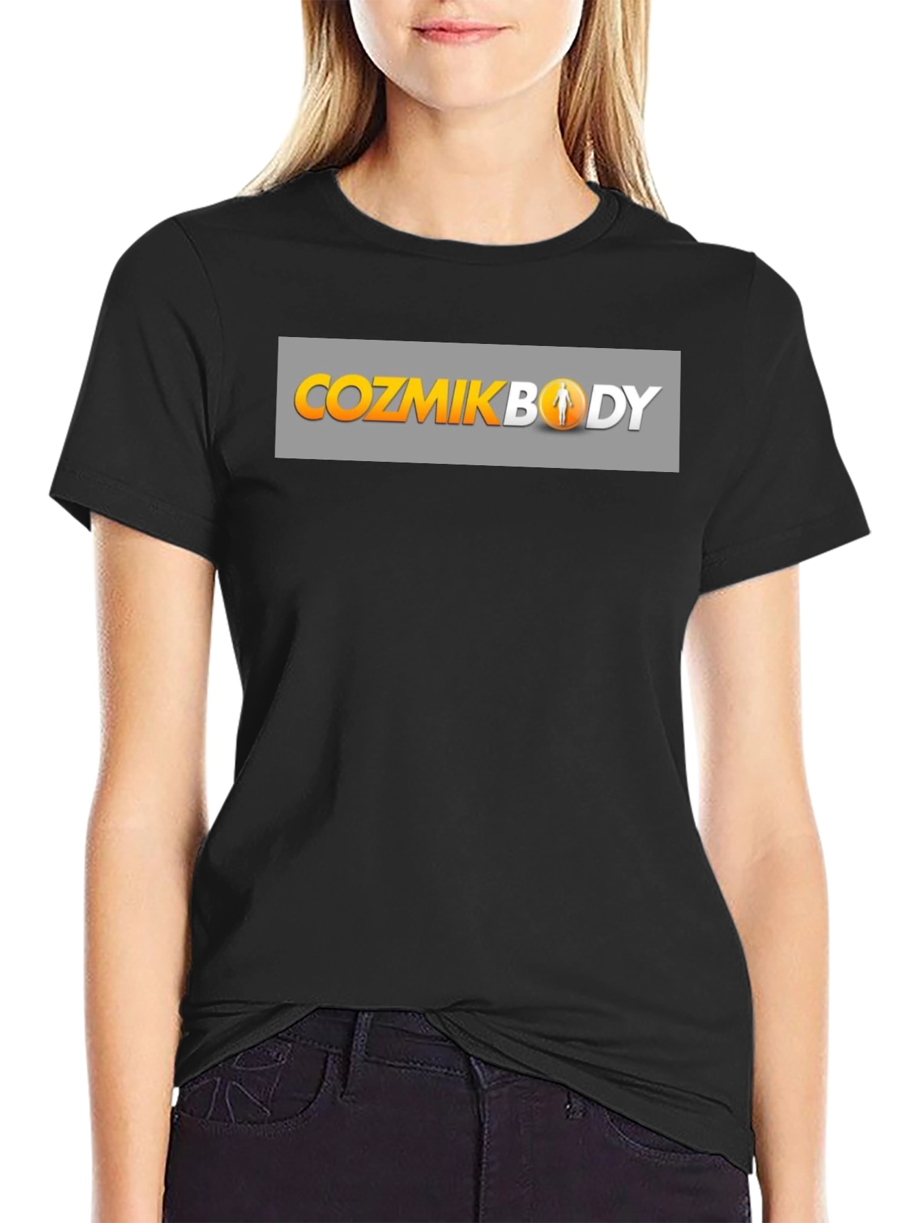 CozmikBody Black Graphic T-Shirt