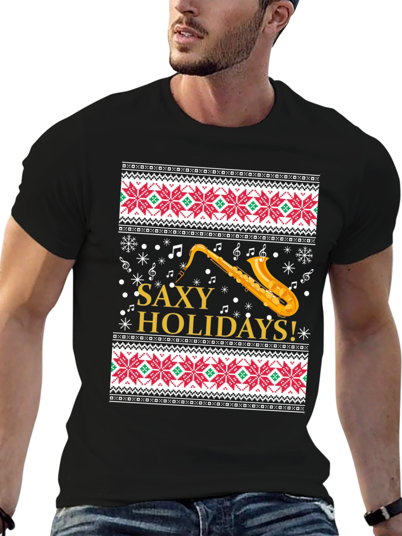 Saxy Holidays Christmas Sweater T-Shirt