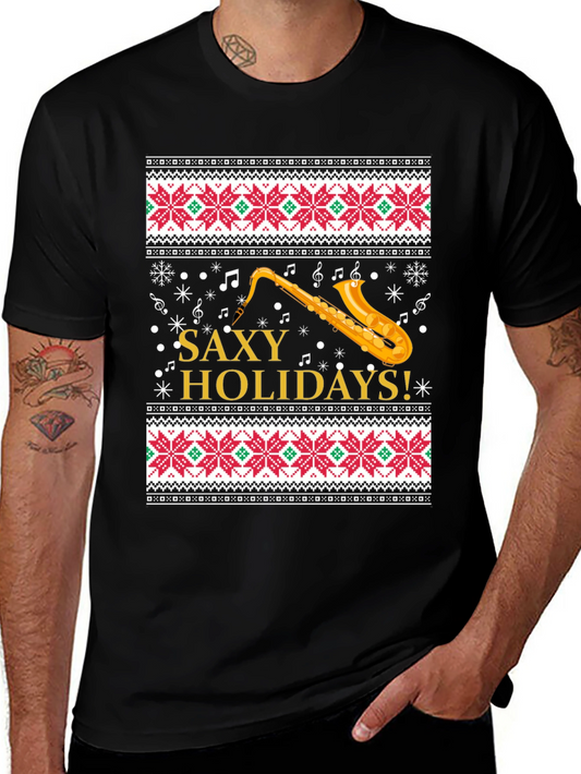 Saxy Holidays Christmas Sweater T-Shirt