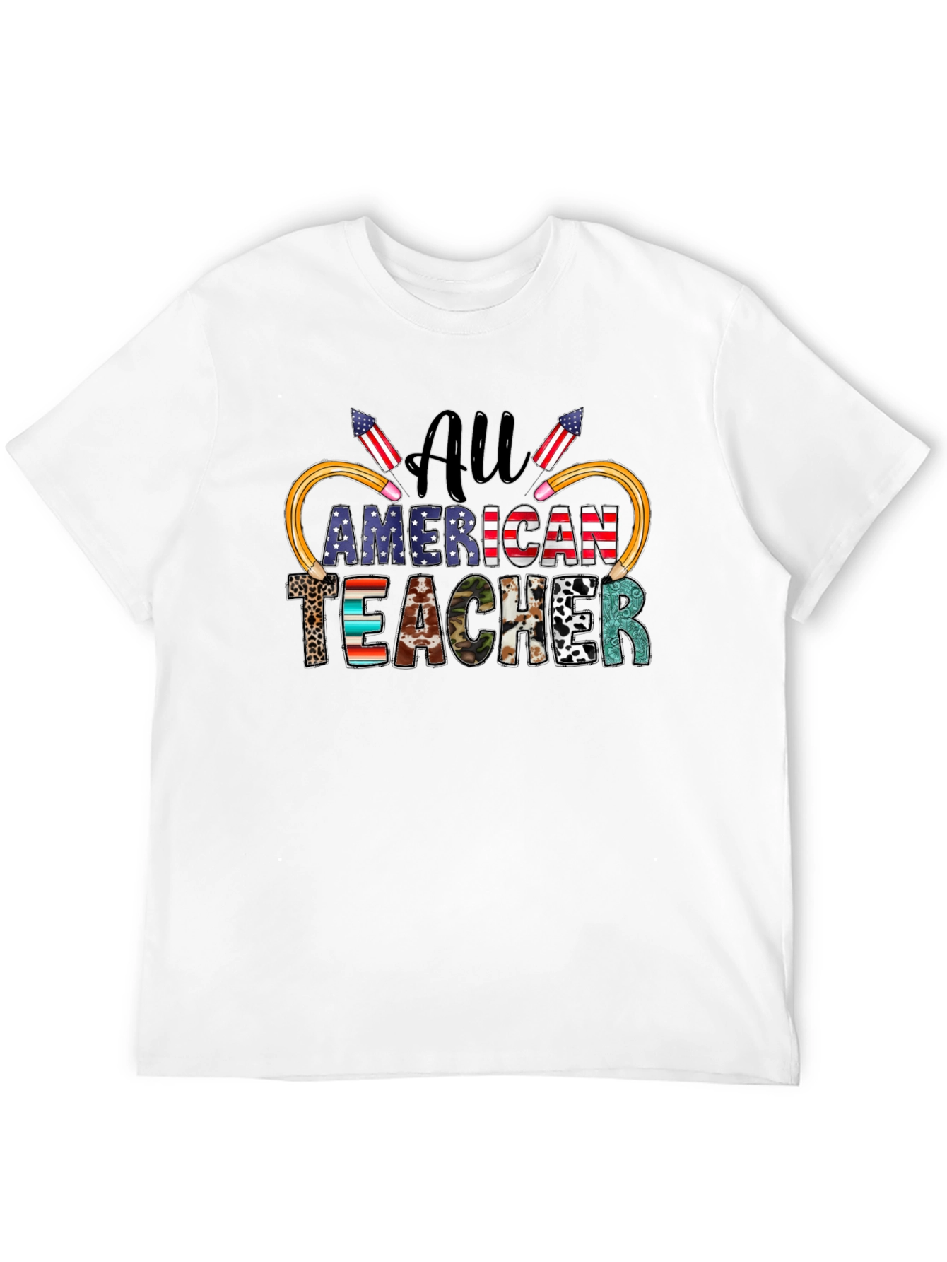 All American Teacher Patriotic T-Shirt