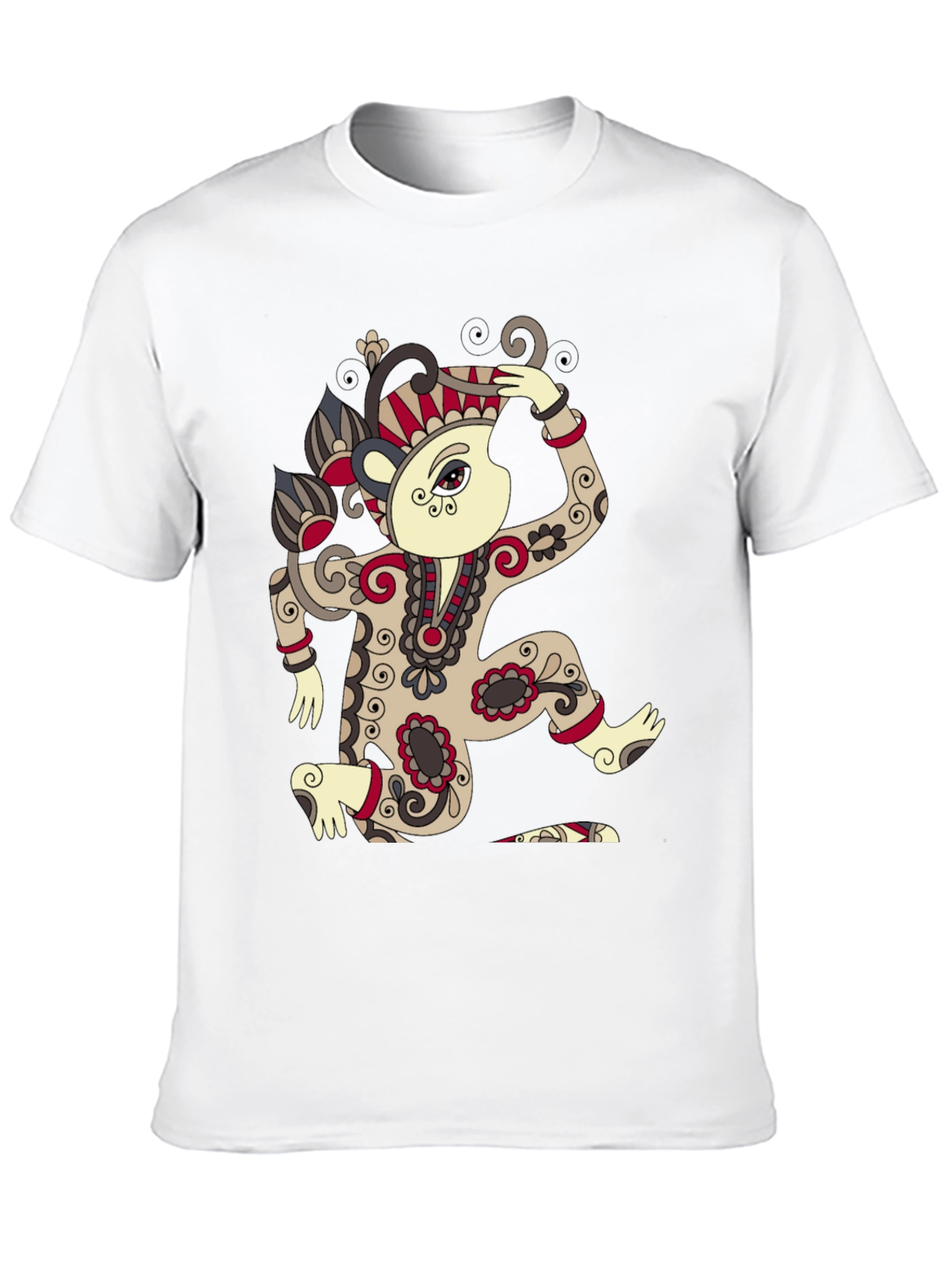 Stylish Black T-Shirt with Unique Artistic Design