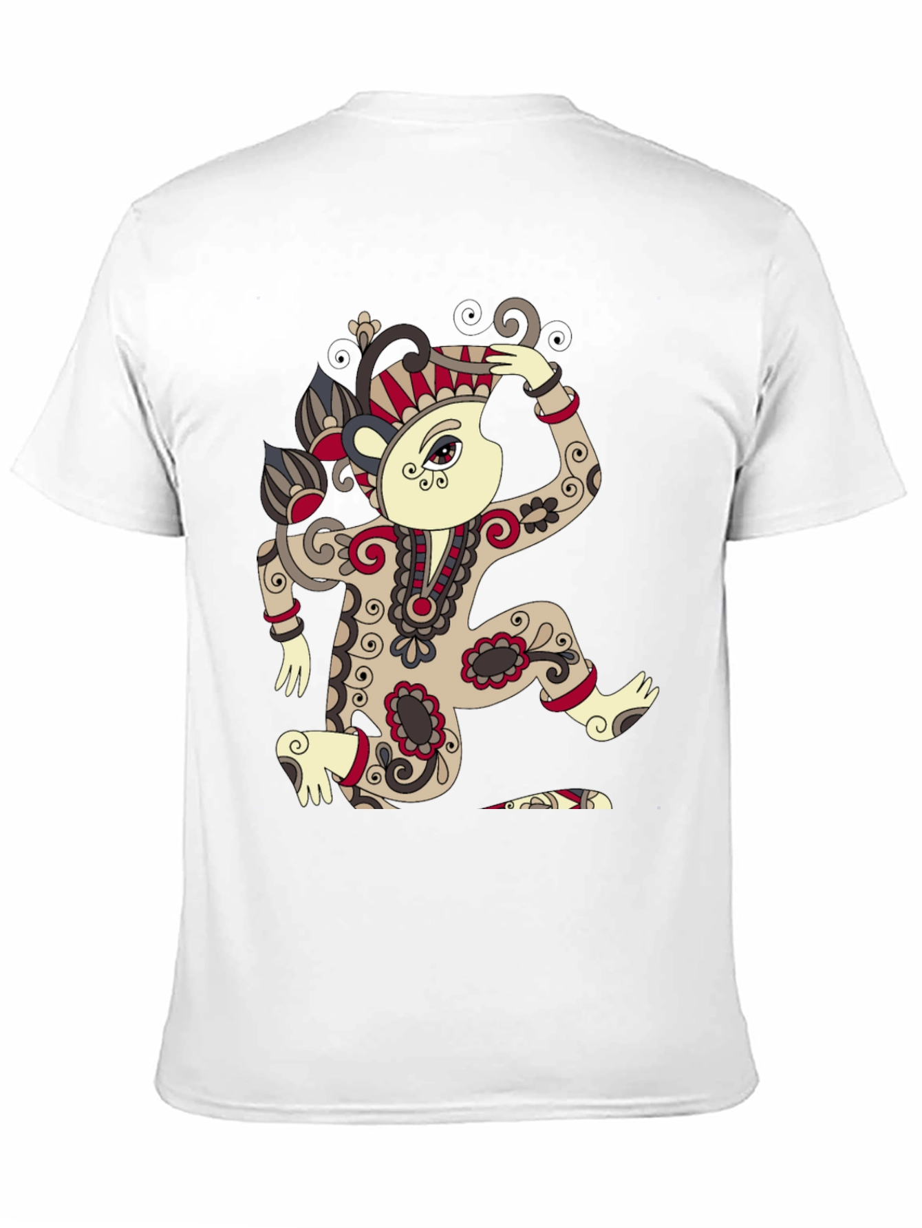 Stylish Black T-Shirt with Unique Artistic Design