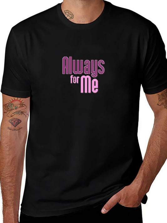 Always for Me T-Shirt - Black Cotton Blend Tee