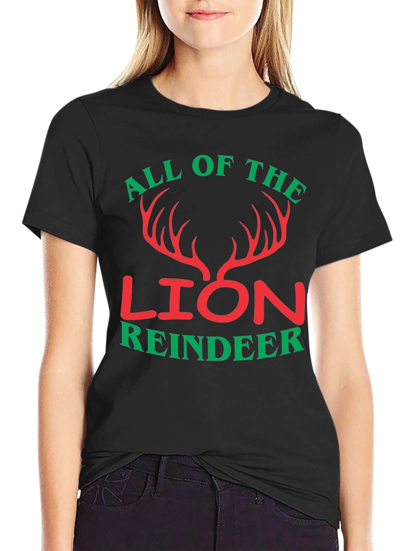 All Of The Lion Reindeer Graphic T-Shirt