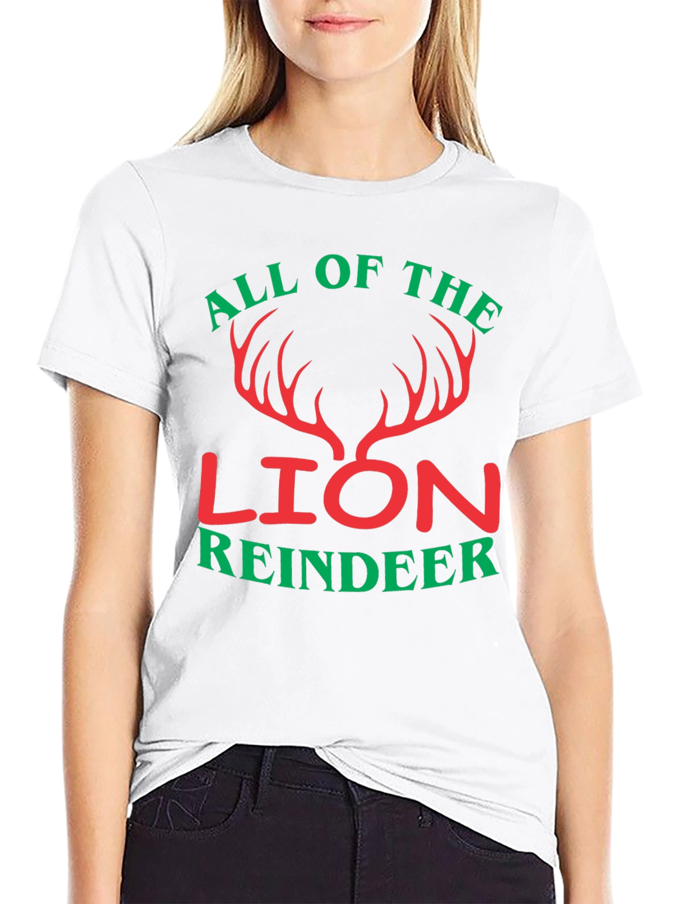 All Of The Lion Reindeer Graphic T-Shirt