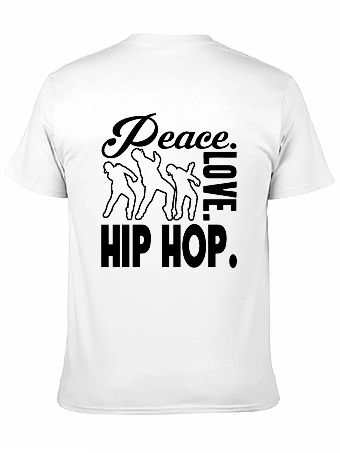 Peace Love Hip Hop T-Shirt Black Graphic Tee