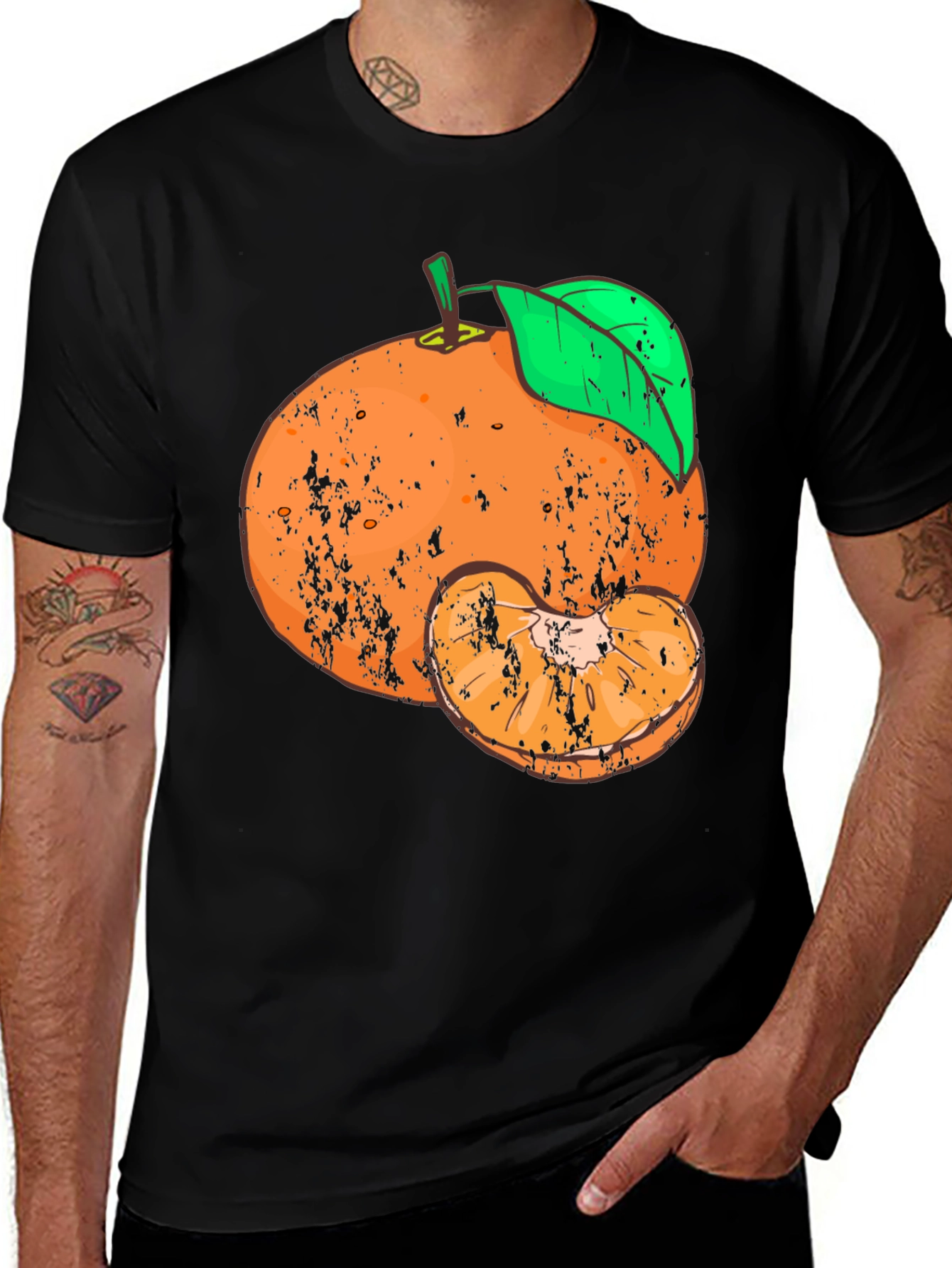 Distressed Tangerine Graphic Tee