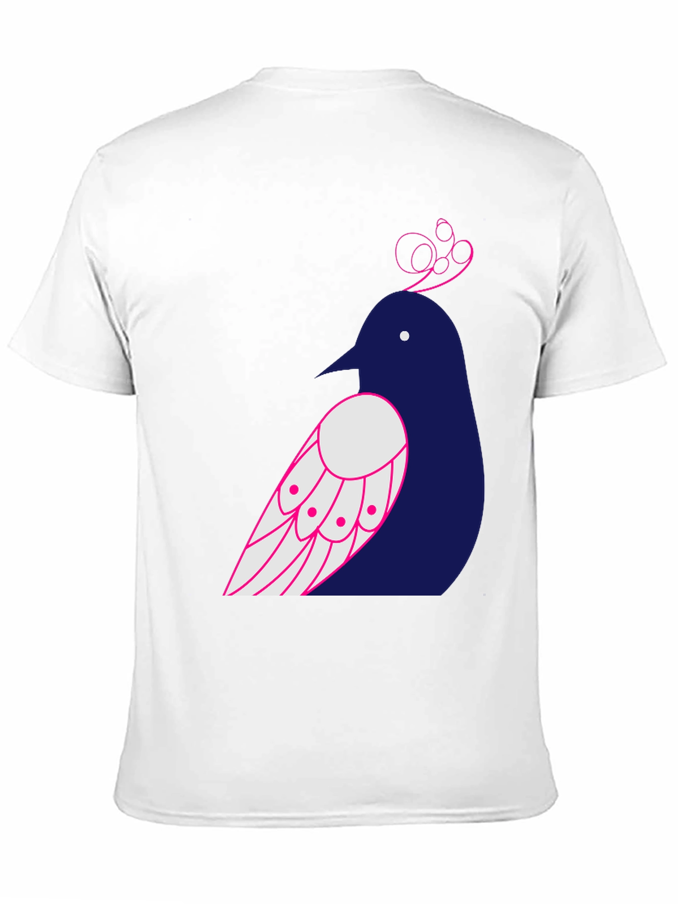 Bird Graphic Print T-Shirt - Black