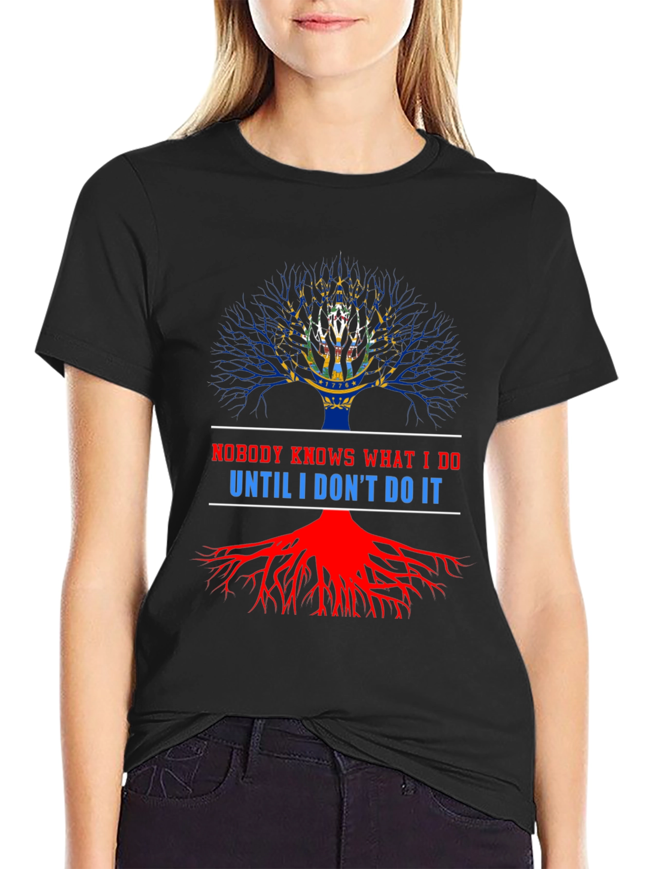 Nobody Knows What I Do Tree Graphic Tee