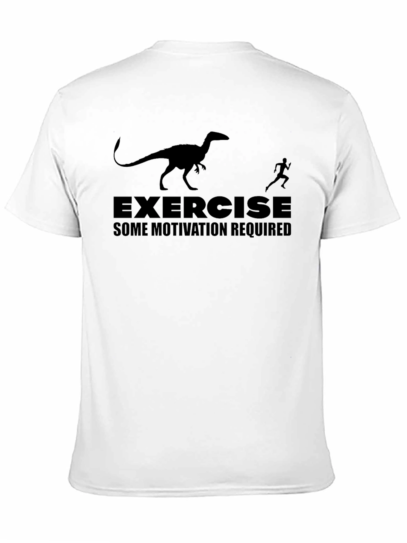 Exercise Motivation T-Shirt - Dinosaur Chasing Runner