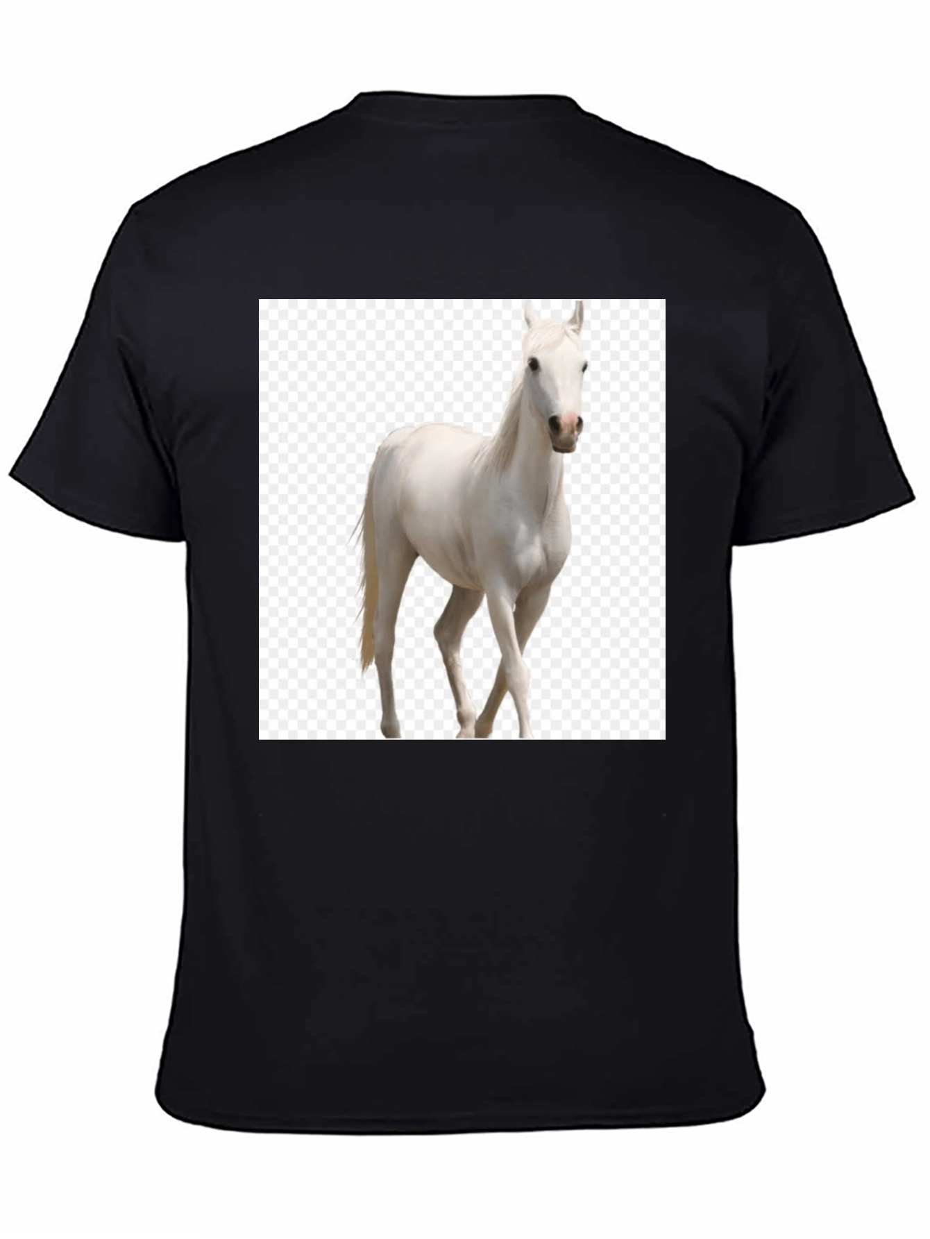 Black Horse Graphic Tee - Equestrian Style T-Shirt