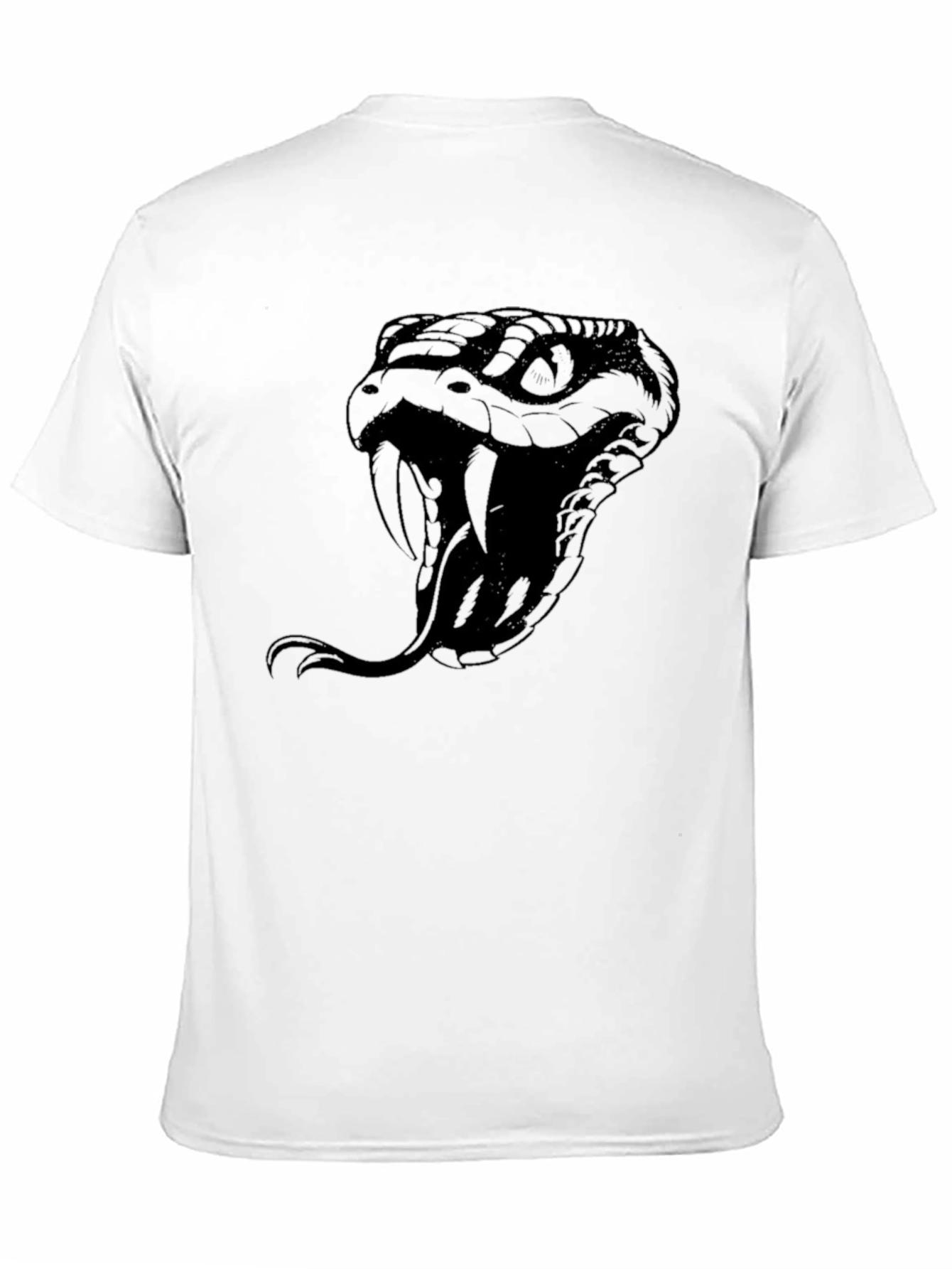 Mens Black Snake Graphic T-Shirt