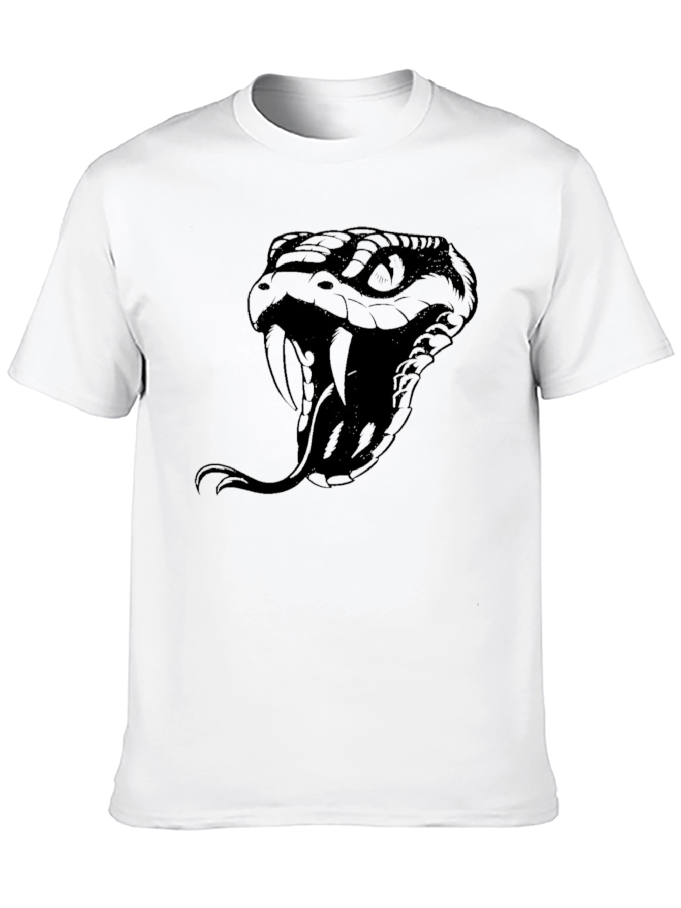 Mens Black Snake Graphic T-Shirt