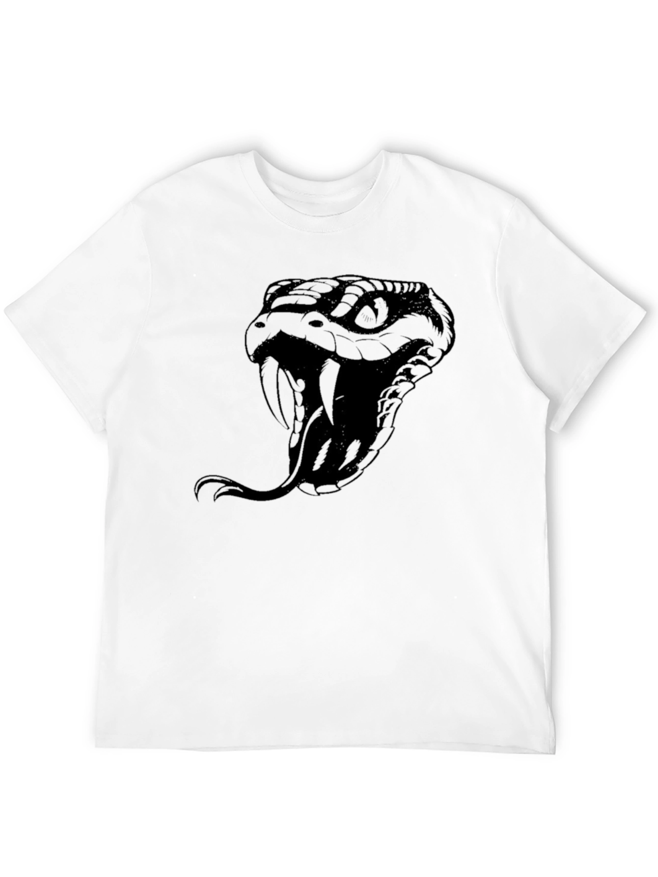 Mens Black Snake Graphic T-Shirt