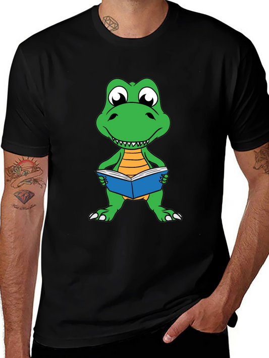 Dinosaur Reading Book Graphic Tee
