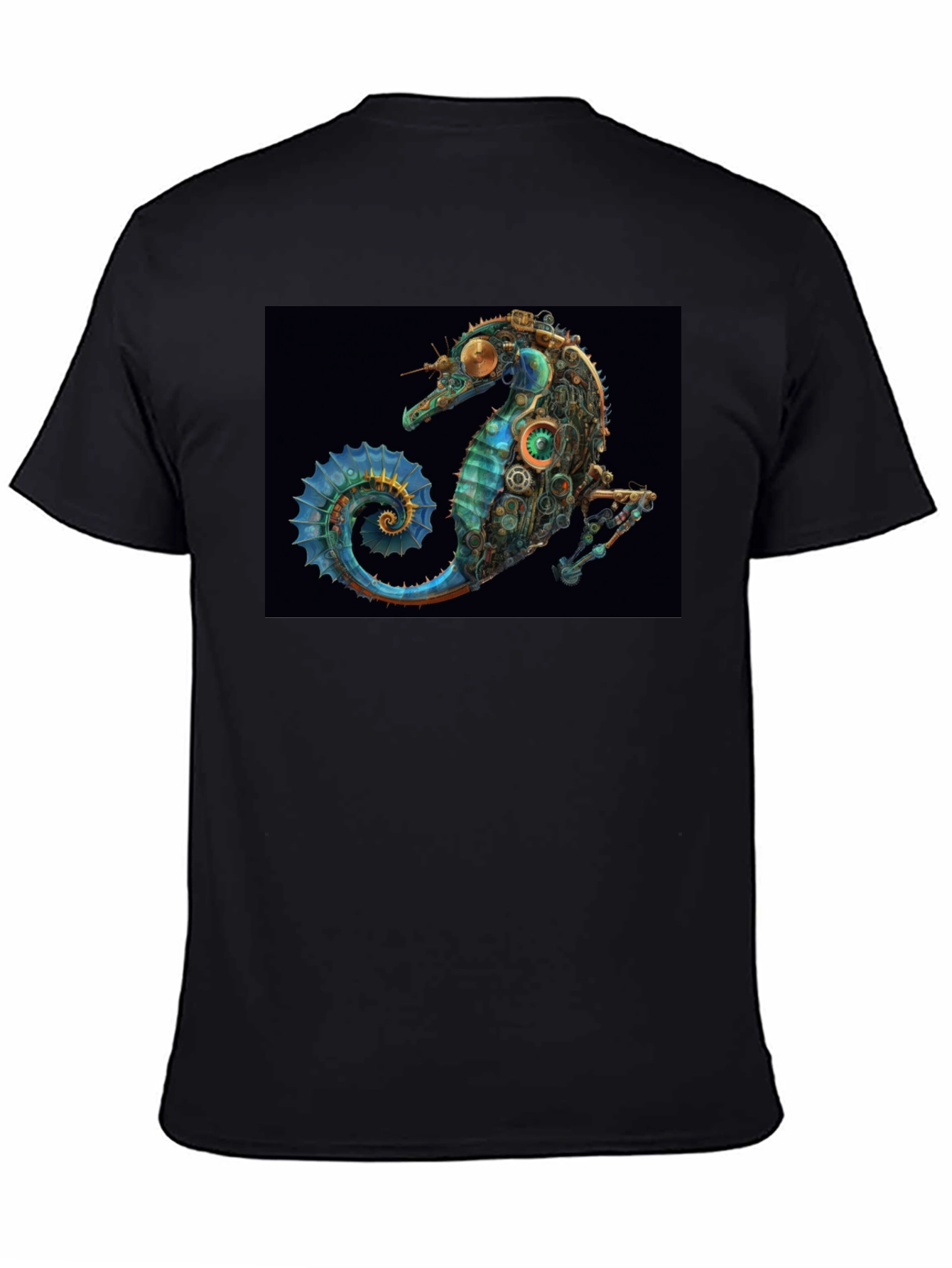 Steampunk Seahorse Graphic T-Shirt