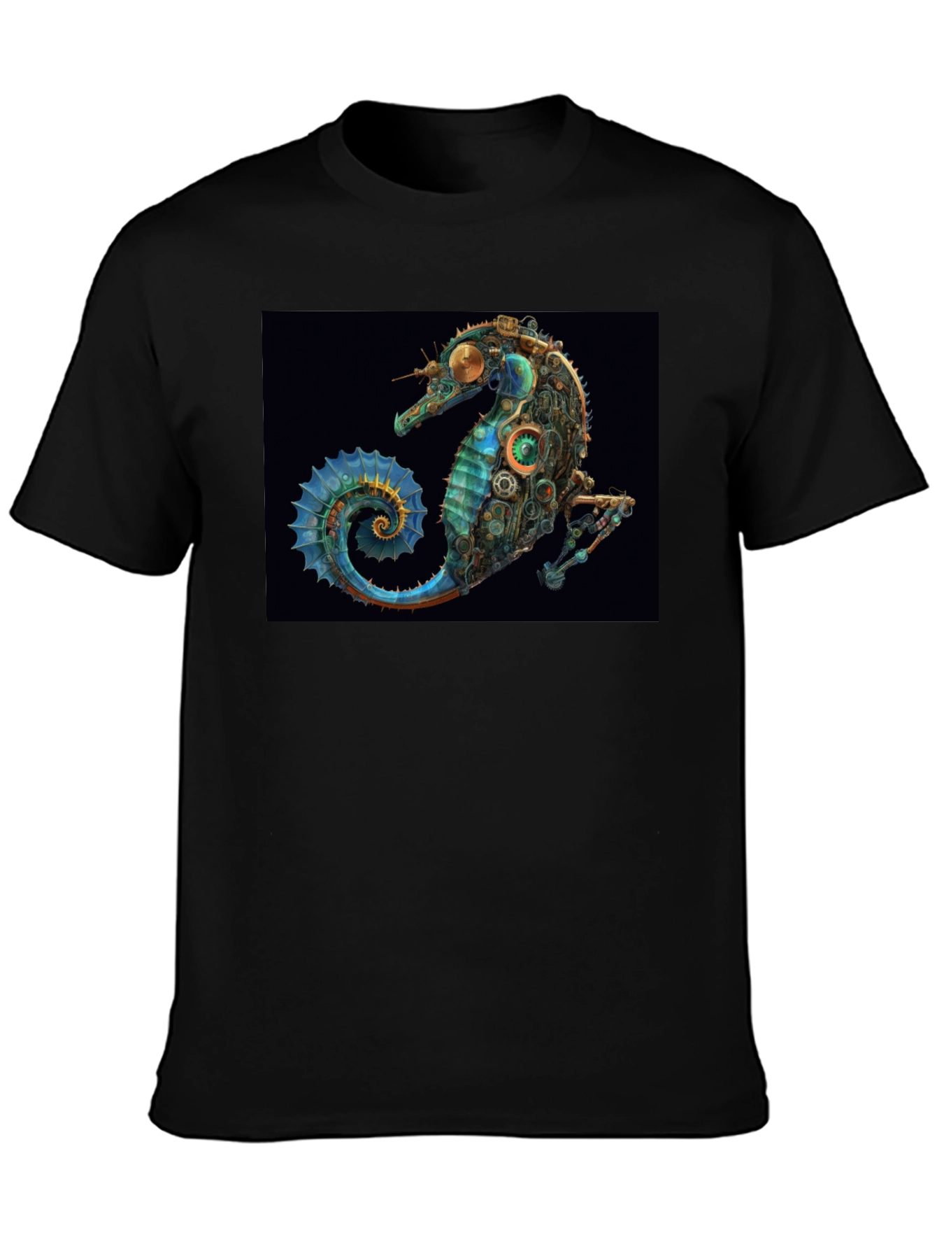 Steampunk Seahorse Graphic T-Shirt