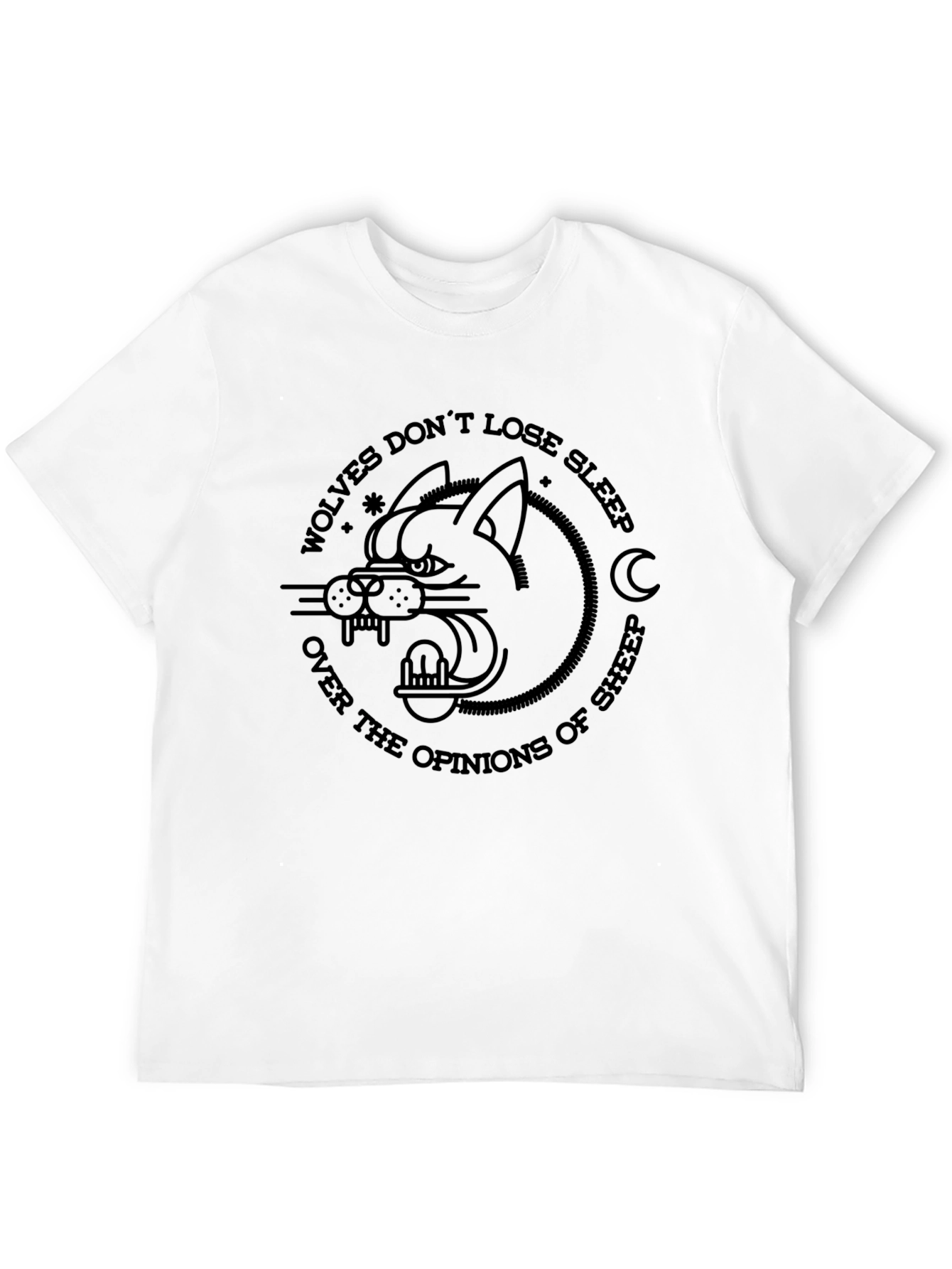 Wolves Dont Lose Sleep Graphic Tee - Premium Cotton