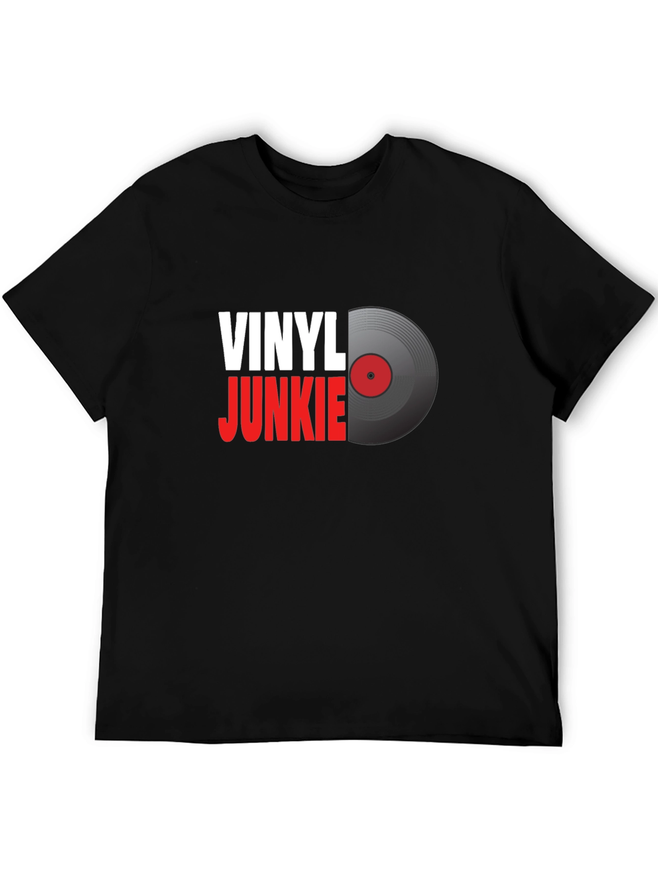 Vinyl Junkie Graphic T-Shirt - Music Lover Tee
