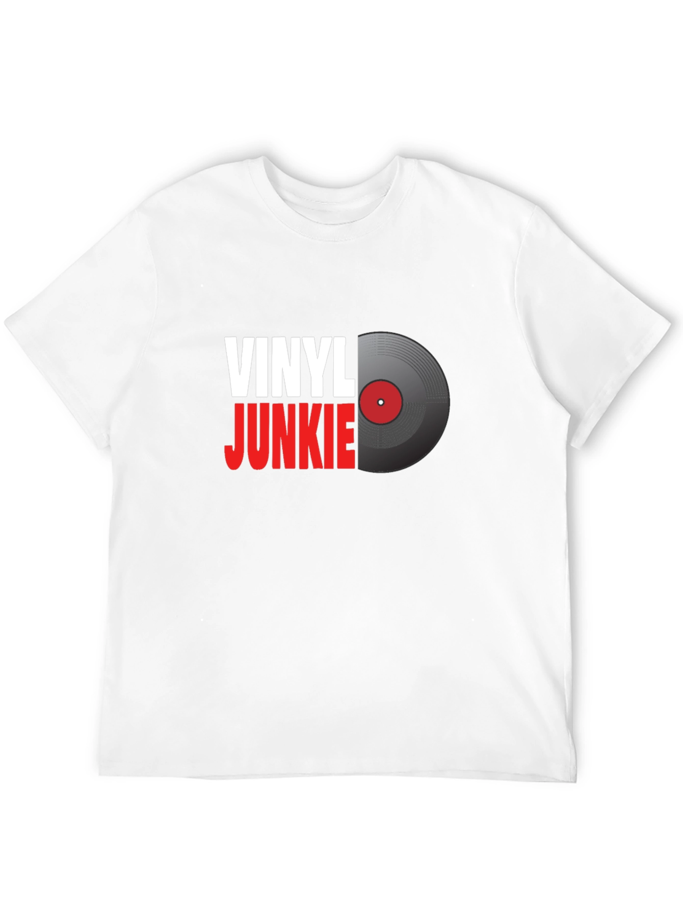 Vinyl Junkie Graphic T-Shirt - Music Lover Tee