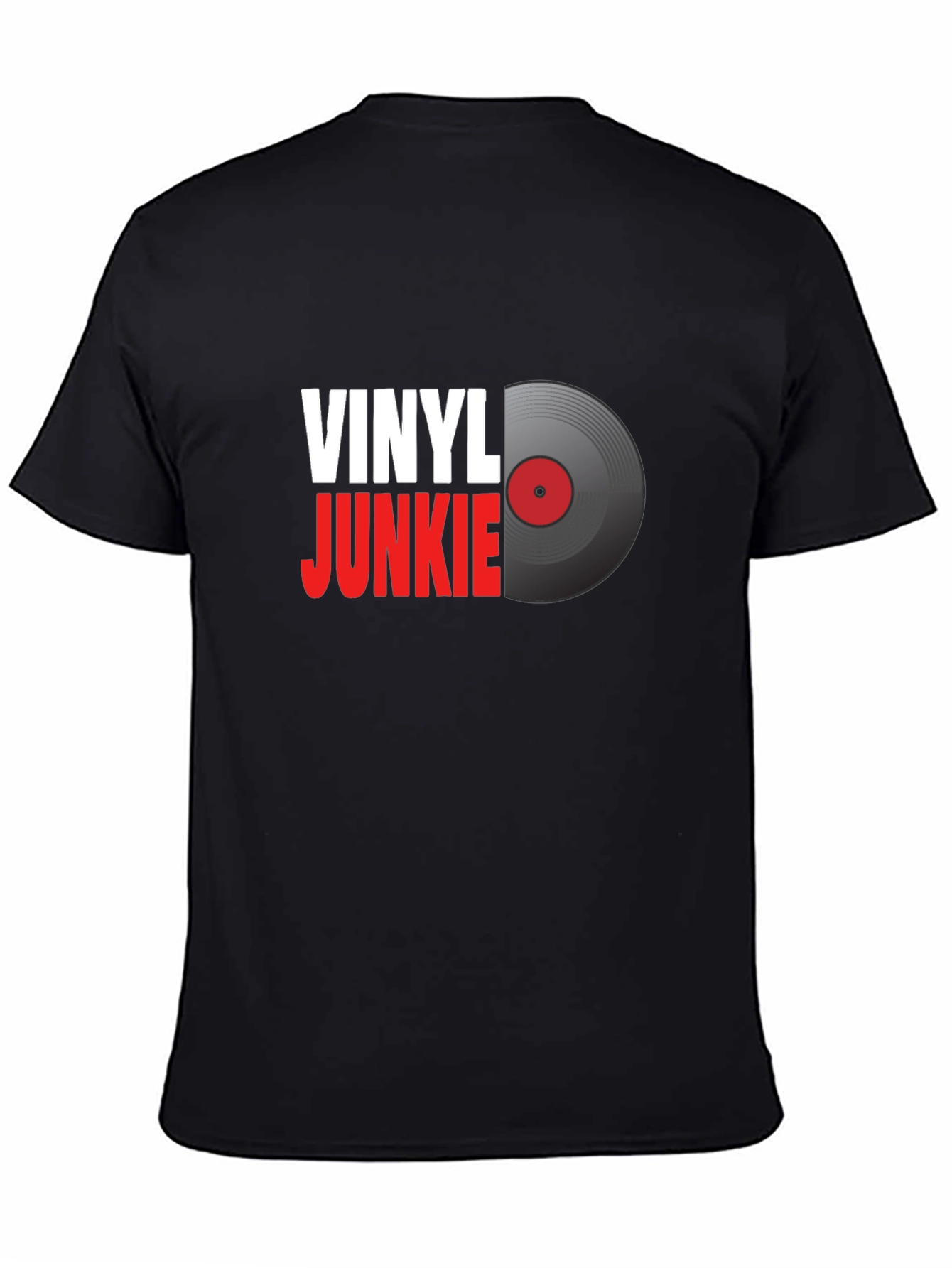 Vinyl Junkie Graphic T-Shirt - Music Lover Tee