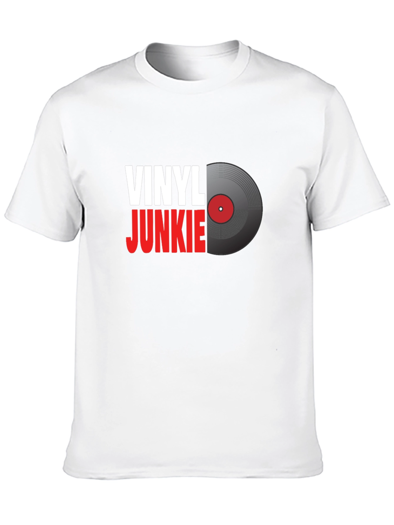 Vinyl Junkie Graphic T-Shirt - Music Lover Tee