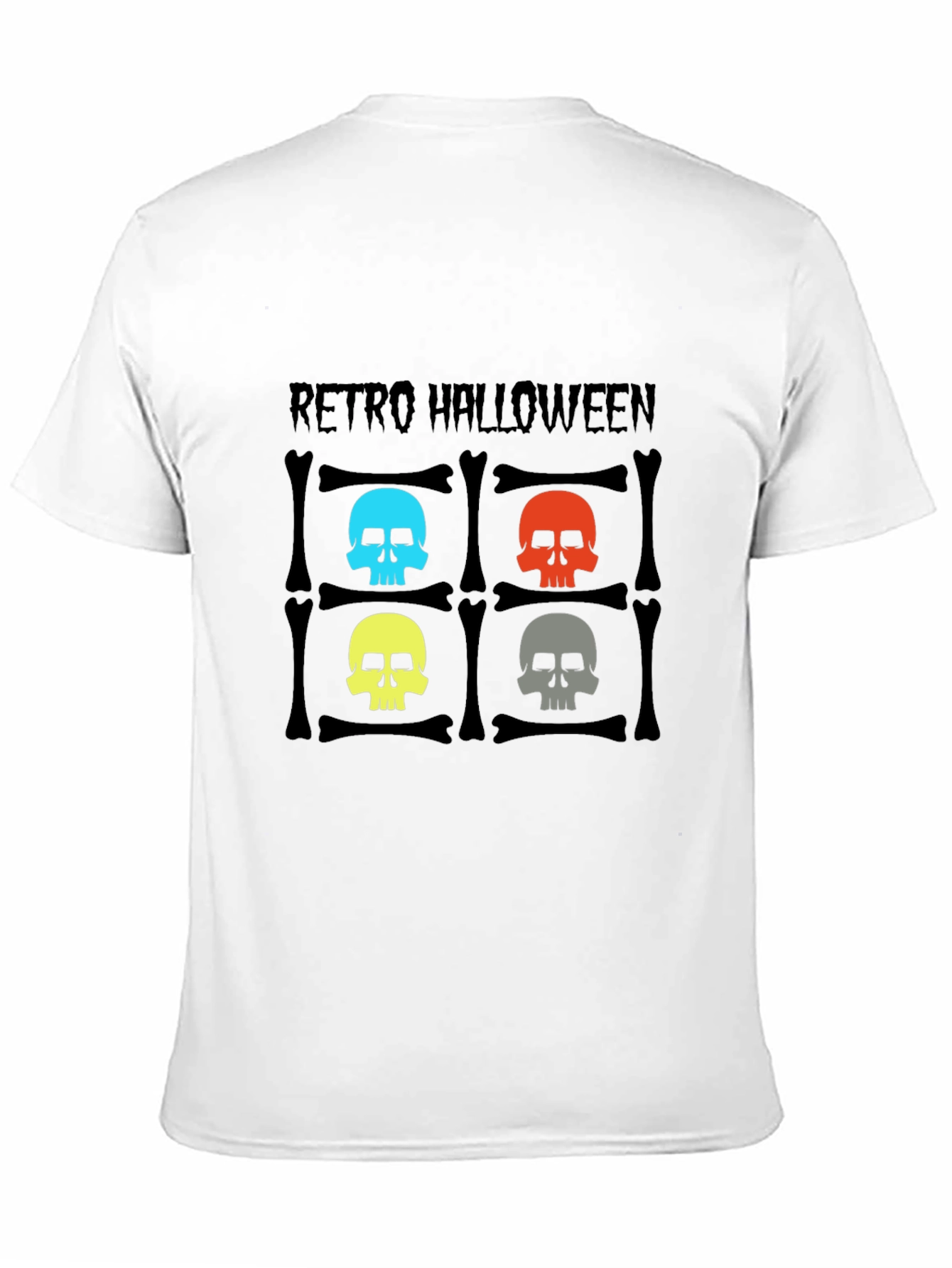 Retro Halloween Skull Graphic Tee