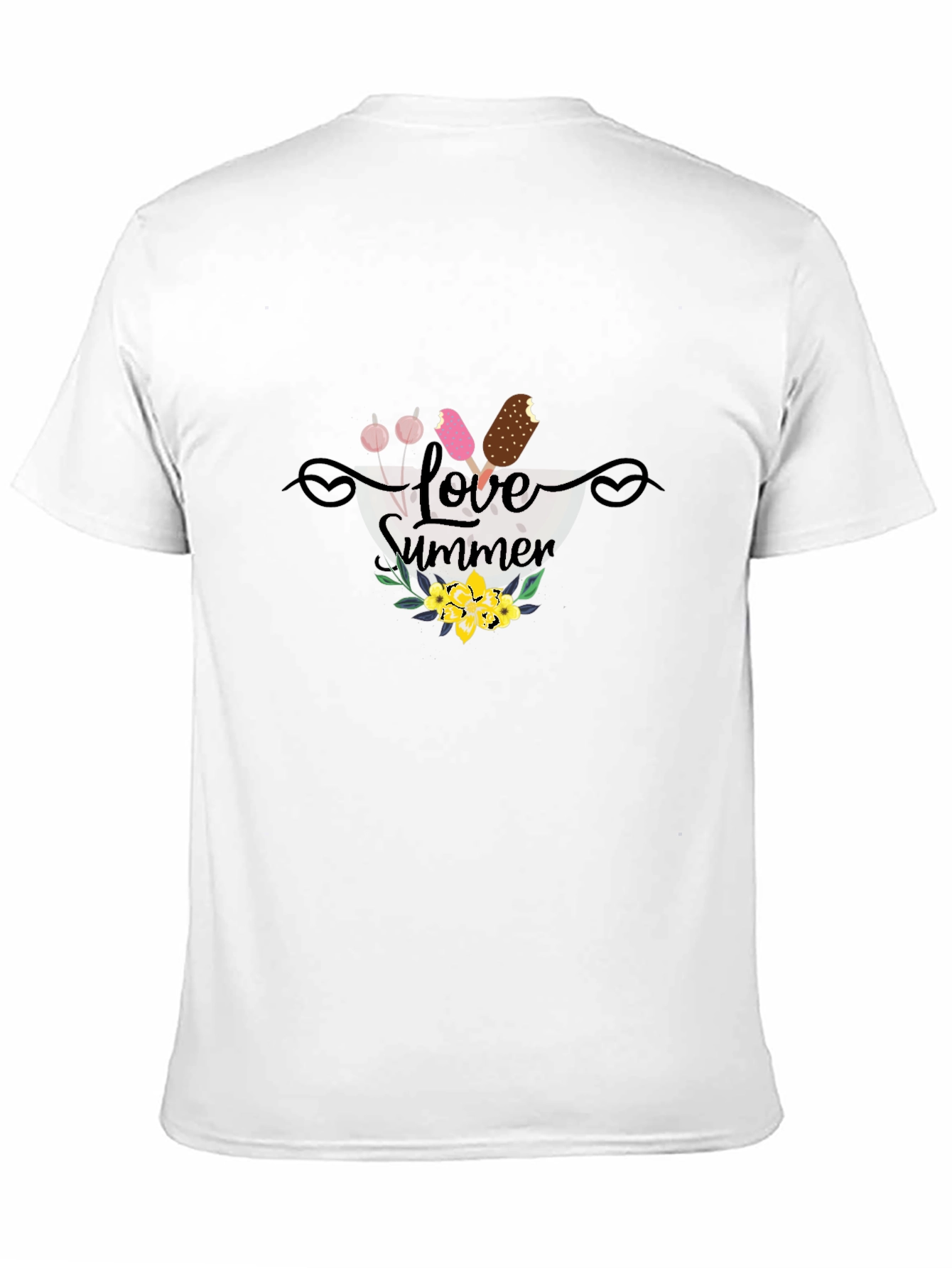 Love Summer Graphic Tee - Black Unisex T-Shirt