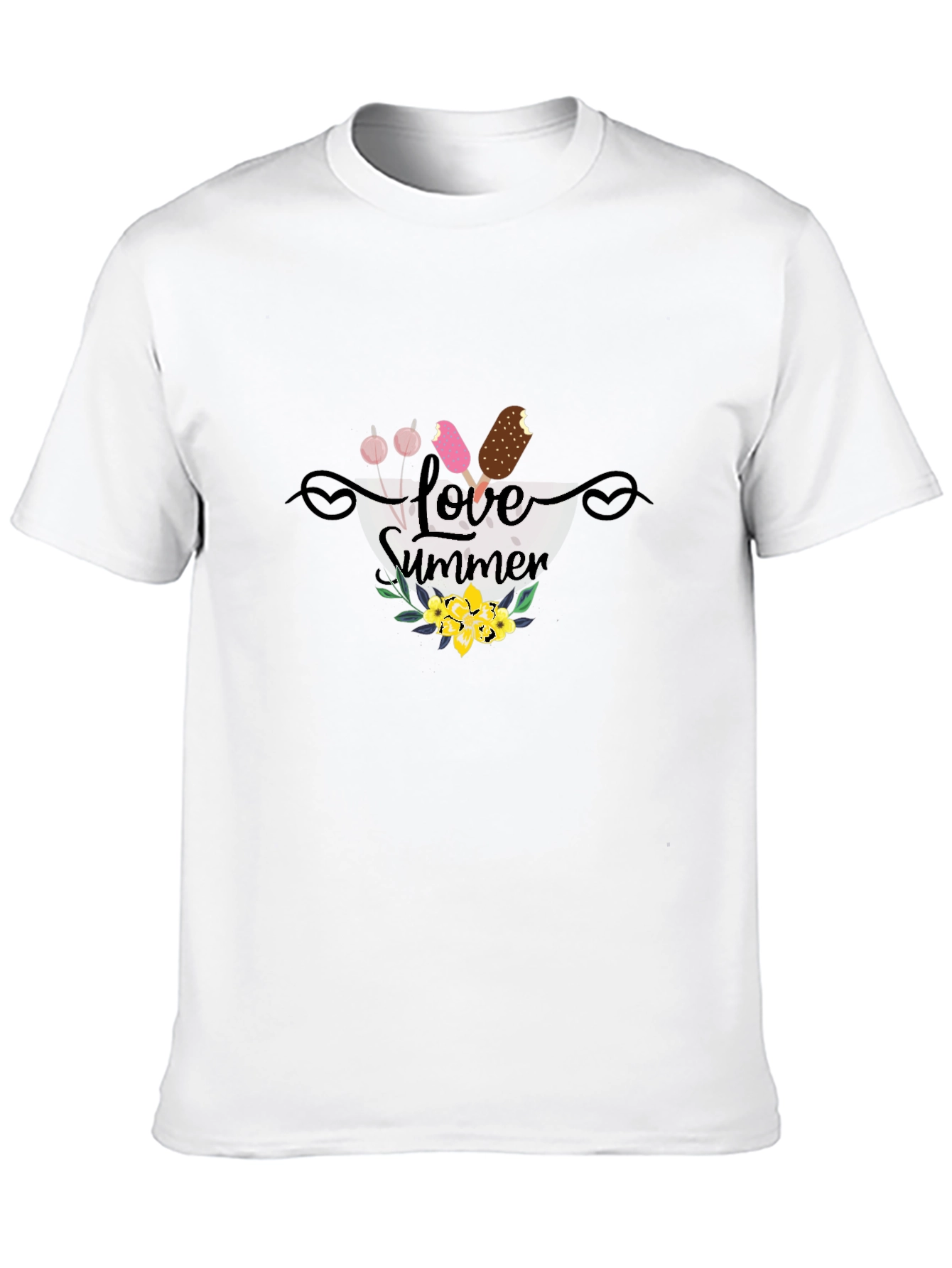 Love Summer Graphic Tee - Black Unisex T-Shirt
