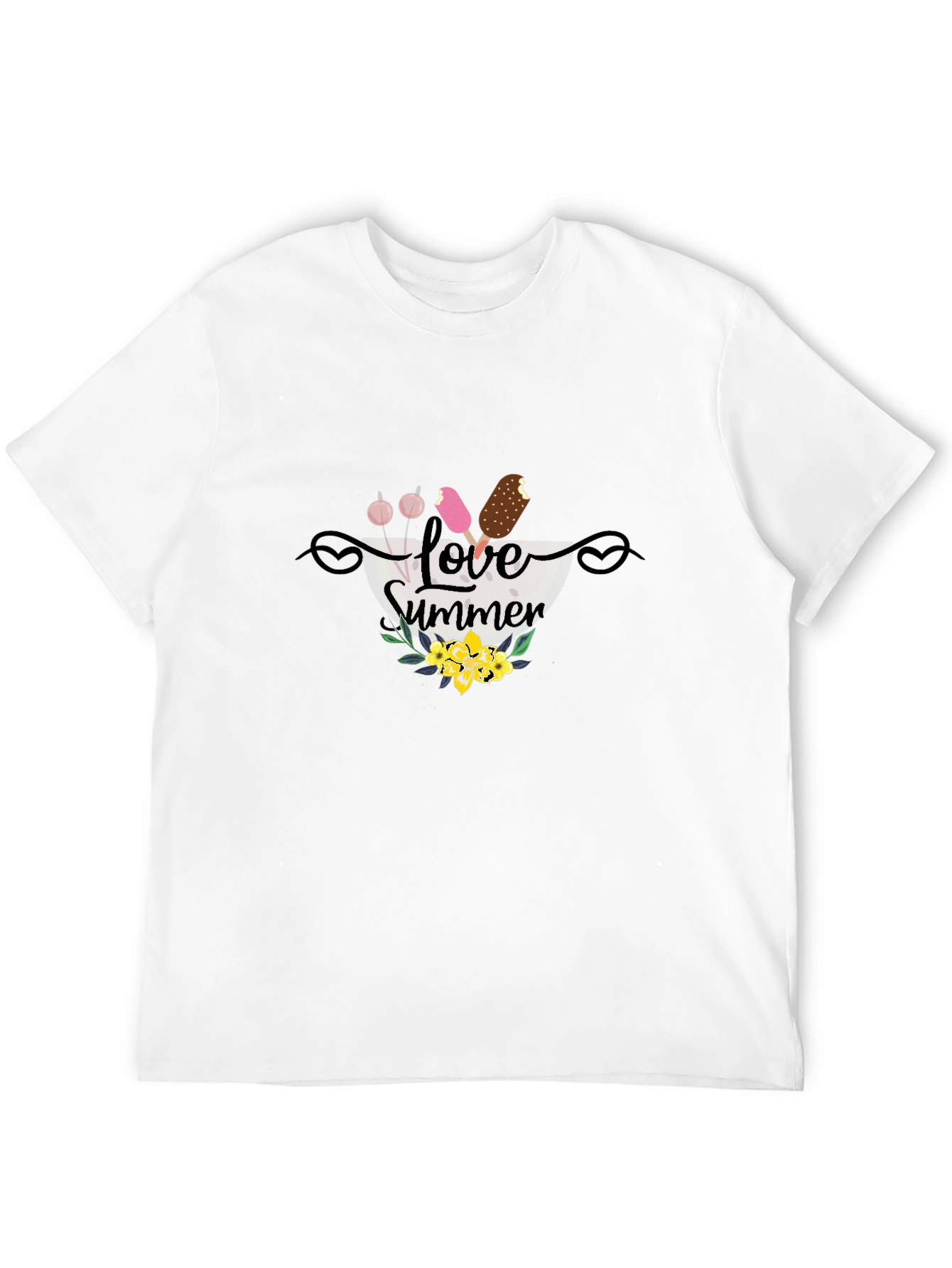 Love Summer Graphic Tee - Black Unisex T-Shirt