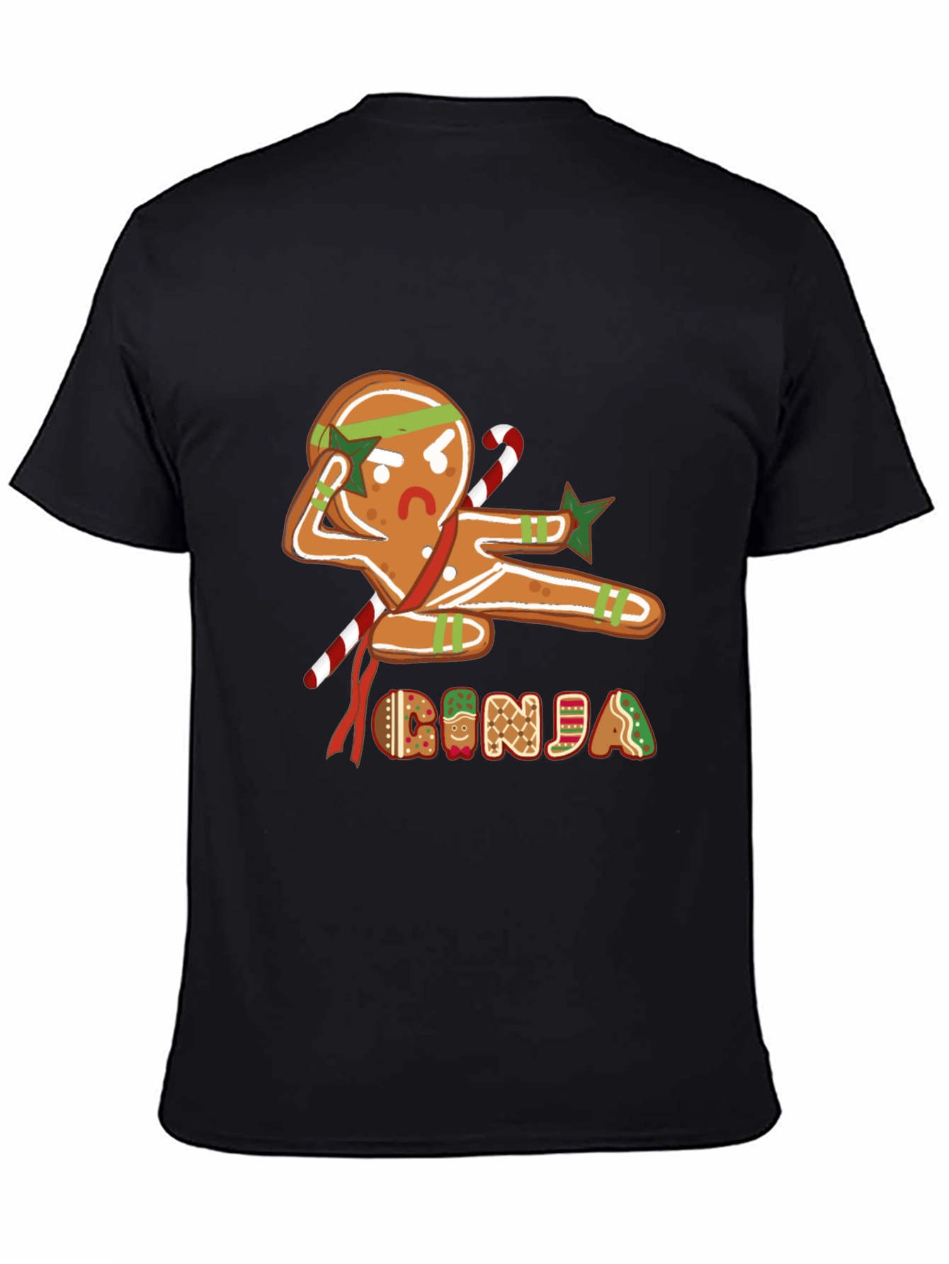 Gingerbread Ninja Graphic T-Shirt - Holiday Fun
