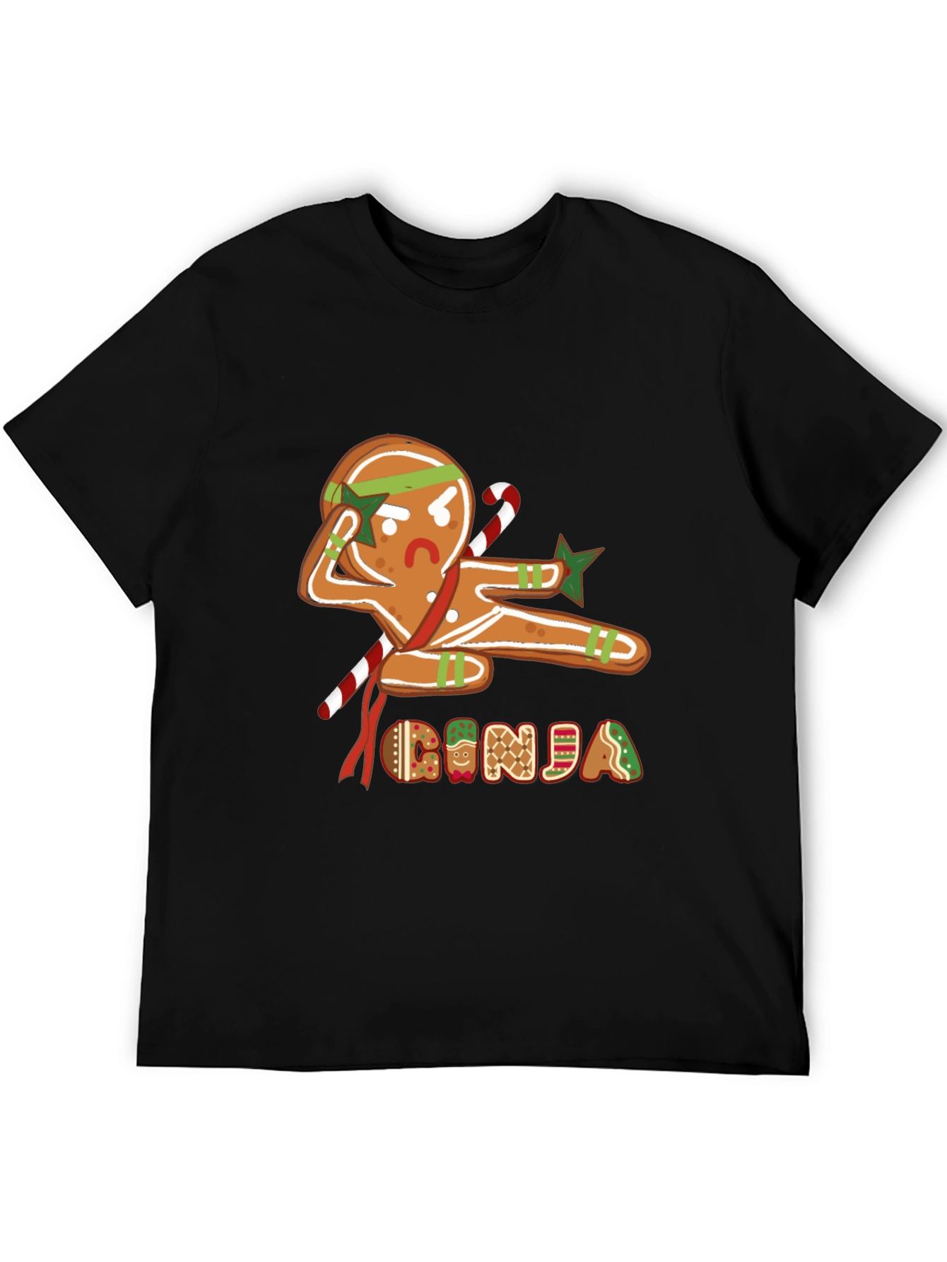 Gingerbread Ninja Graphic T-Shirt - Holiday Fun