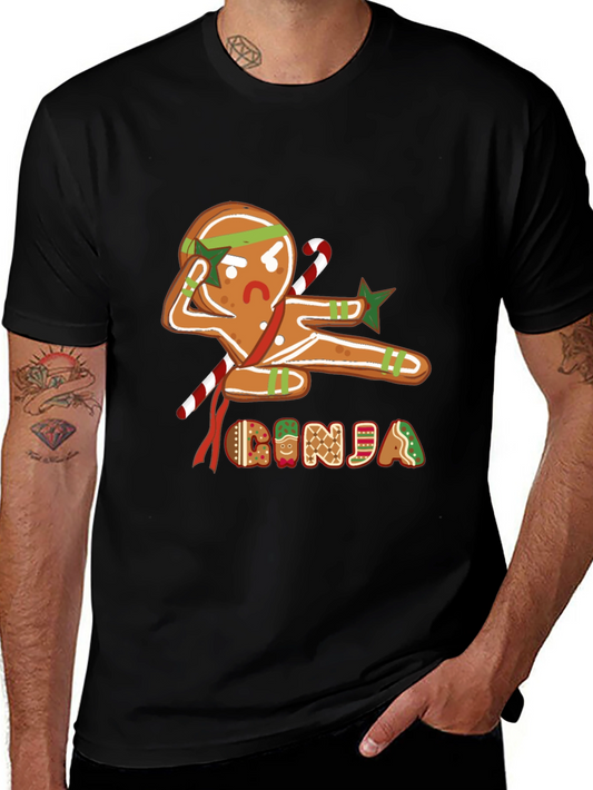 Gingerbread Ninja Graphic T-Shirt - Holiday Fun