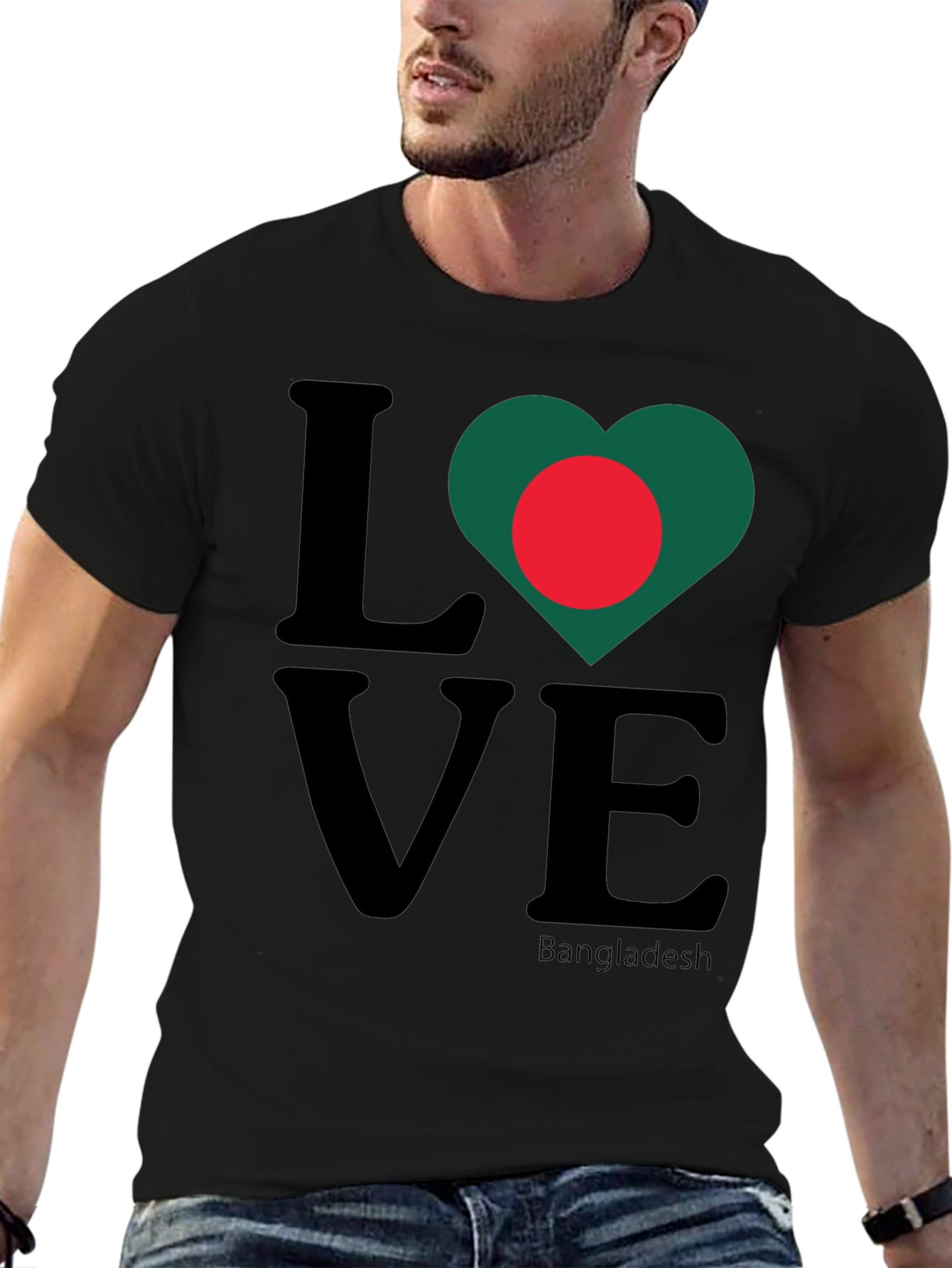 Love Bangladesh Graphic Tee - Black