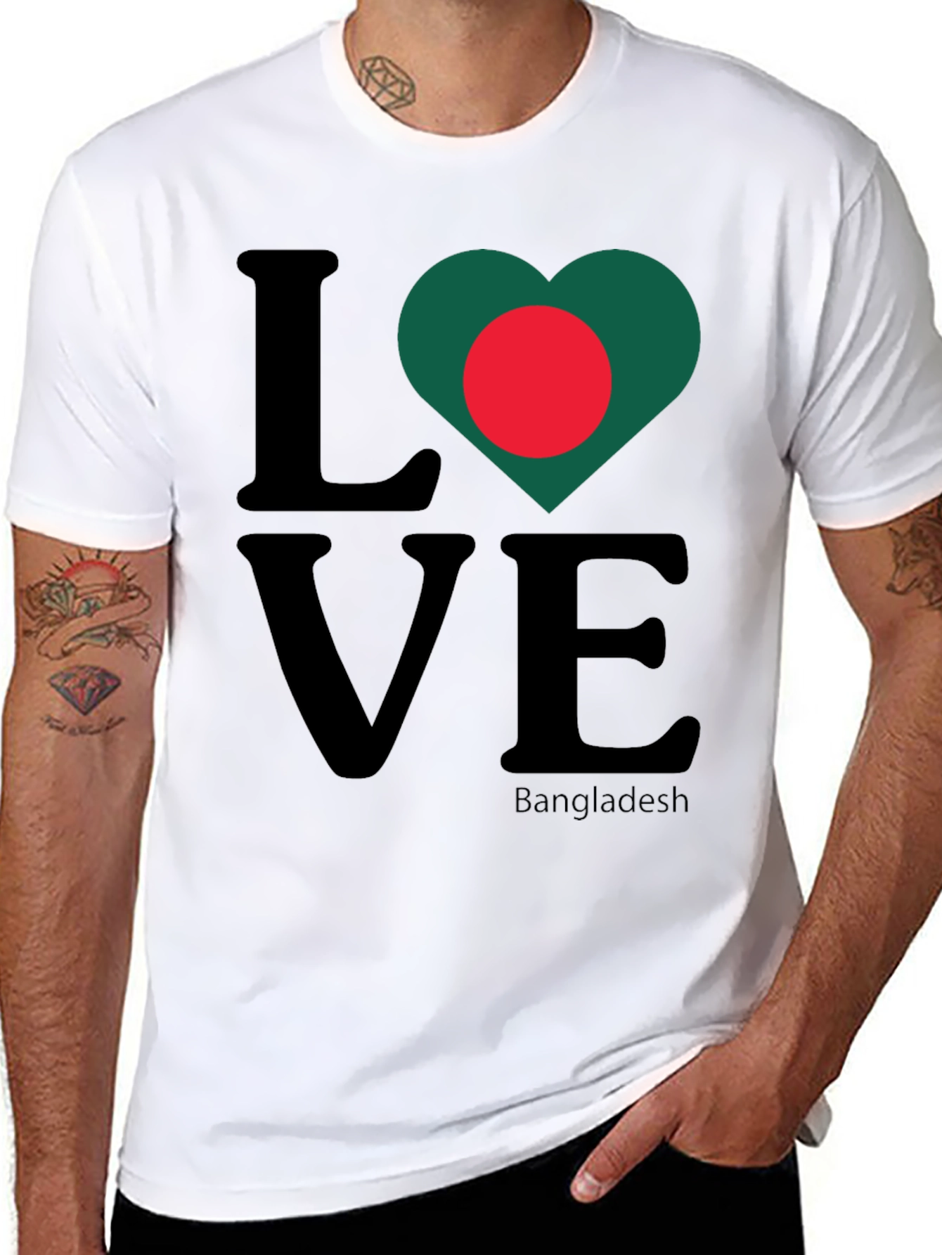 Love Bangladesh Graphic Tee - Black