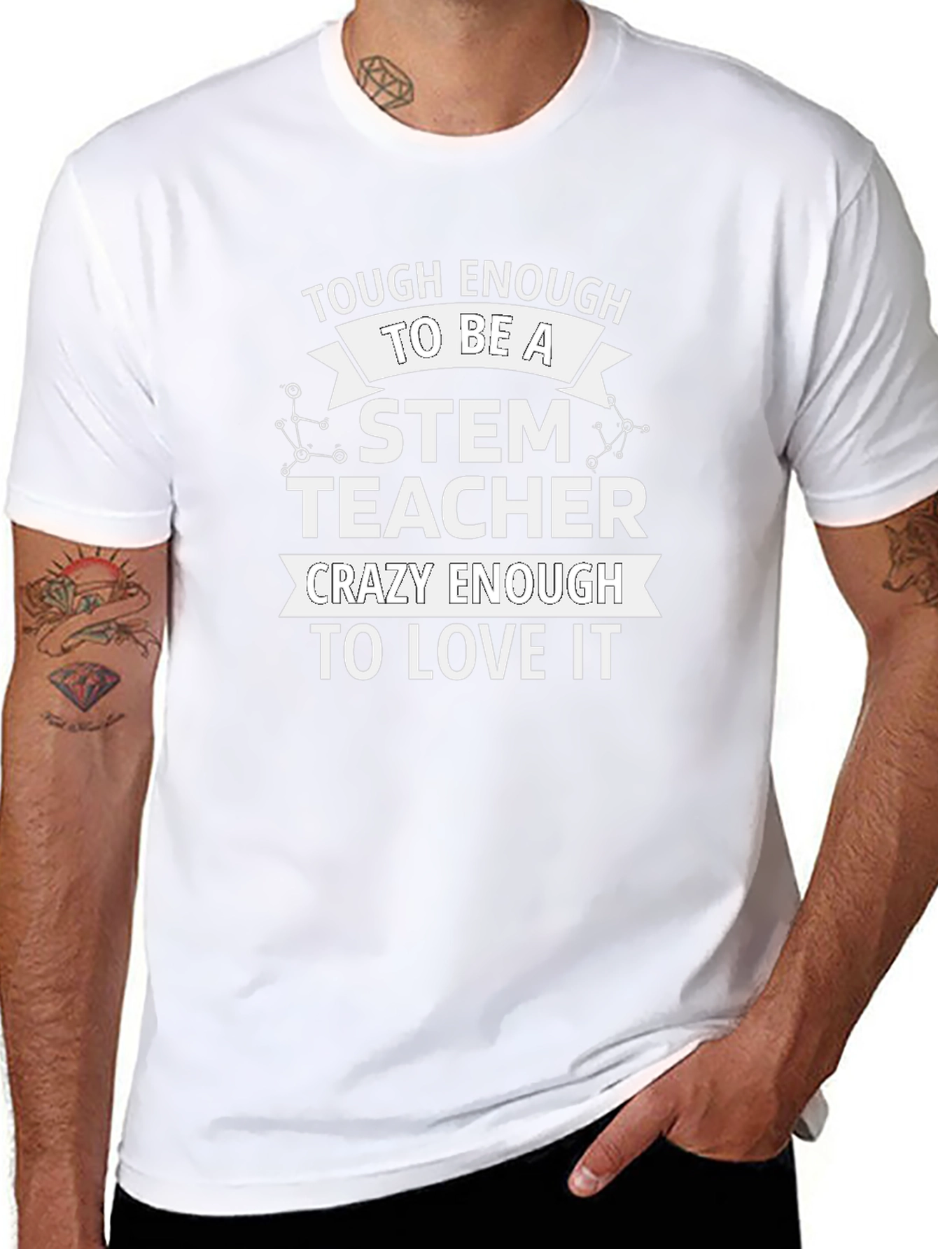 STEM Teacher T-Shirt - Tough & Crazy Enough