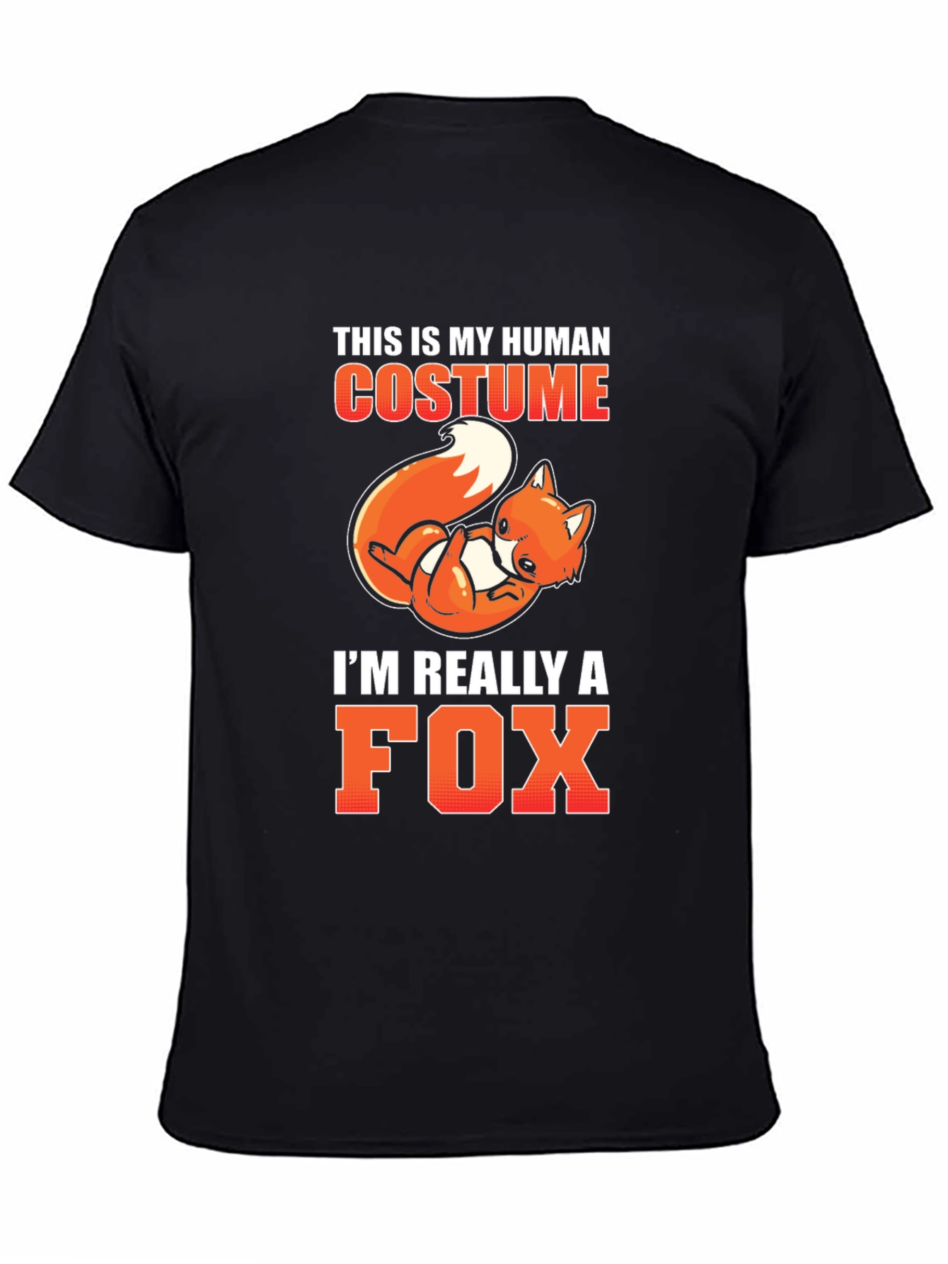 Human Costume Fox T-Shirt Funny Halloween Tee