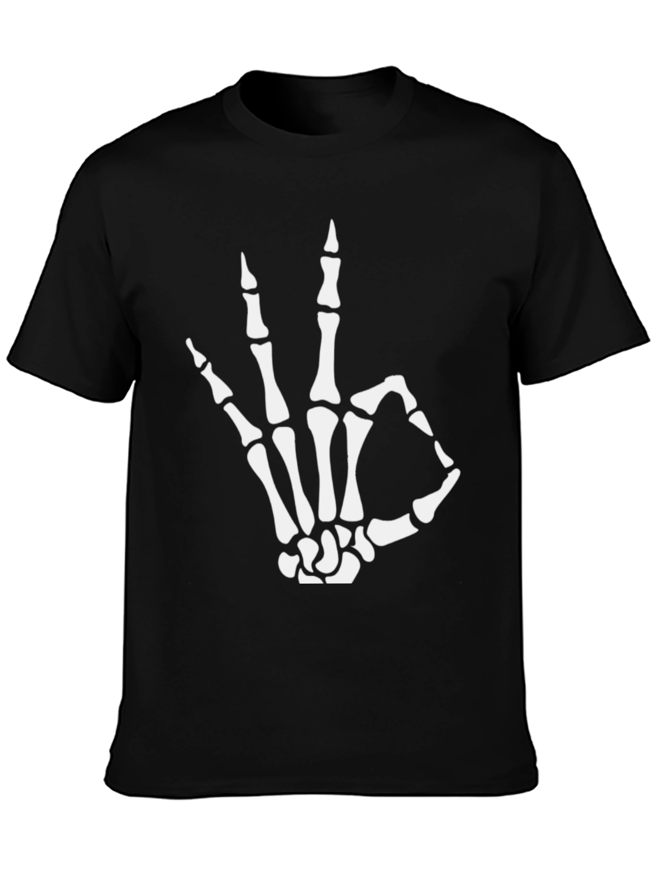 Skeleton Hand OK T-Shirt - Black