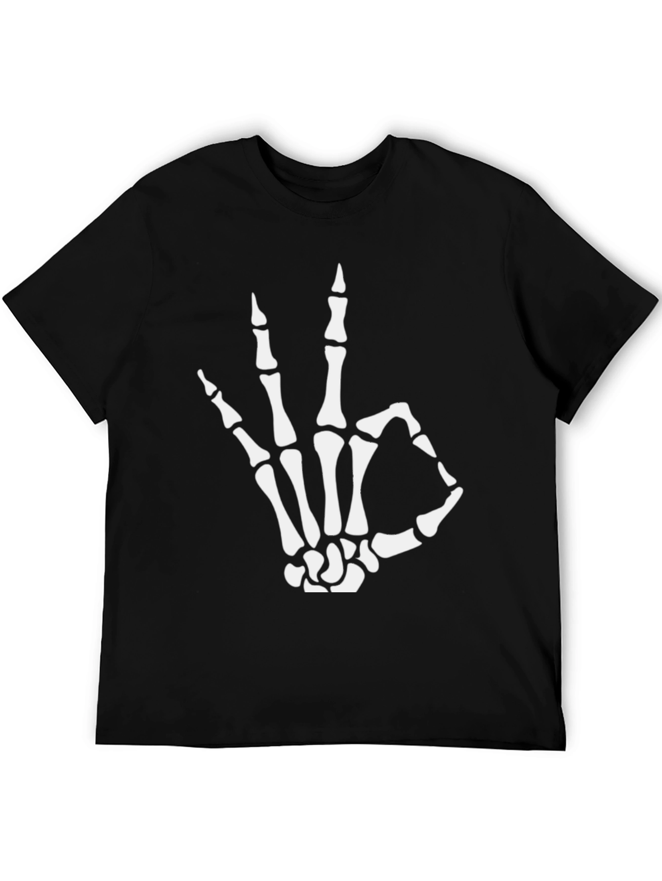 Skeleton Hand OK T-Shirt - Black