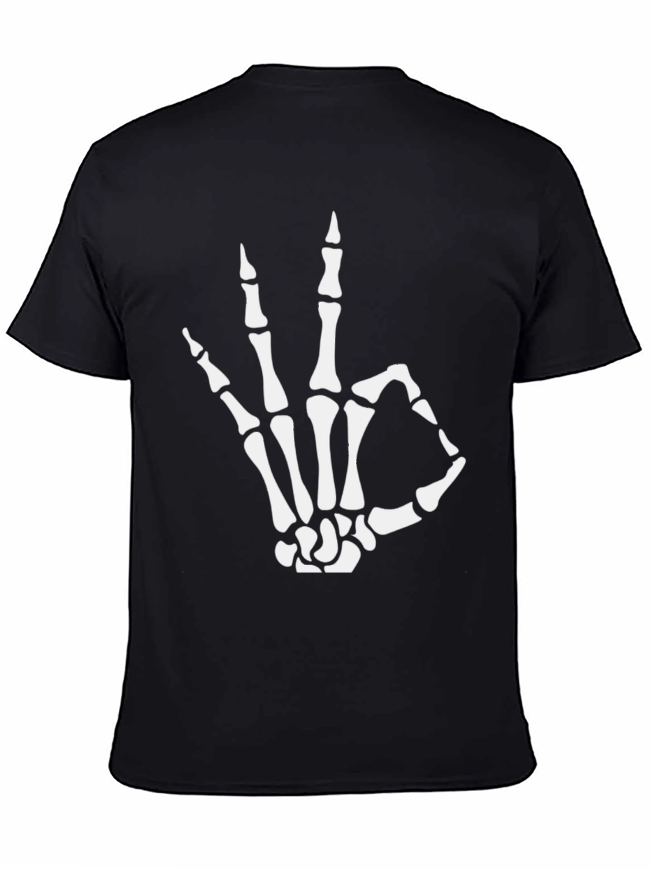 Skeleton Hand OK T-Shirt - Black