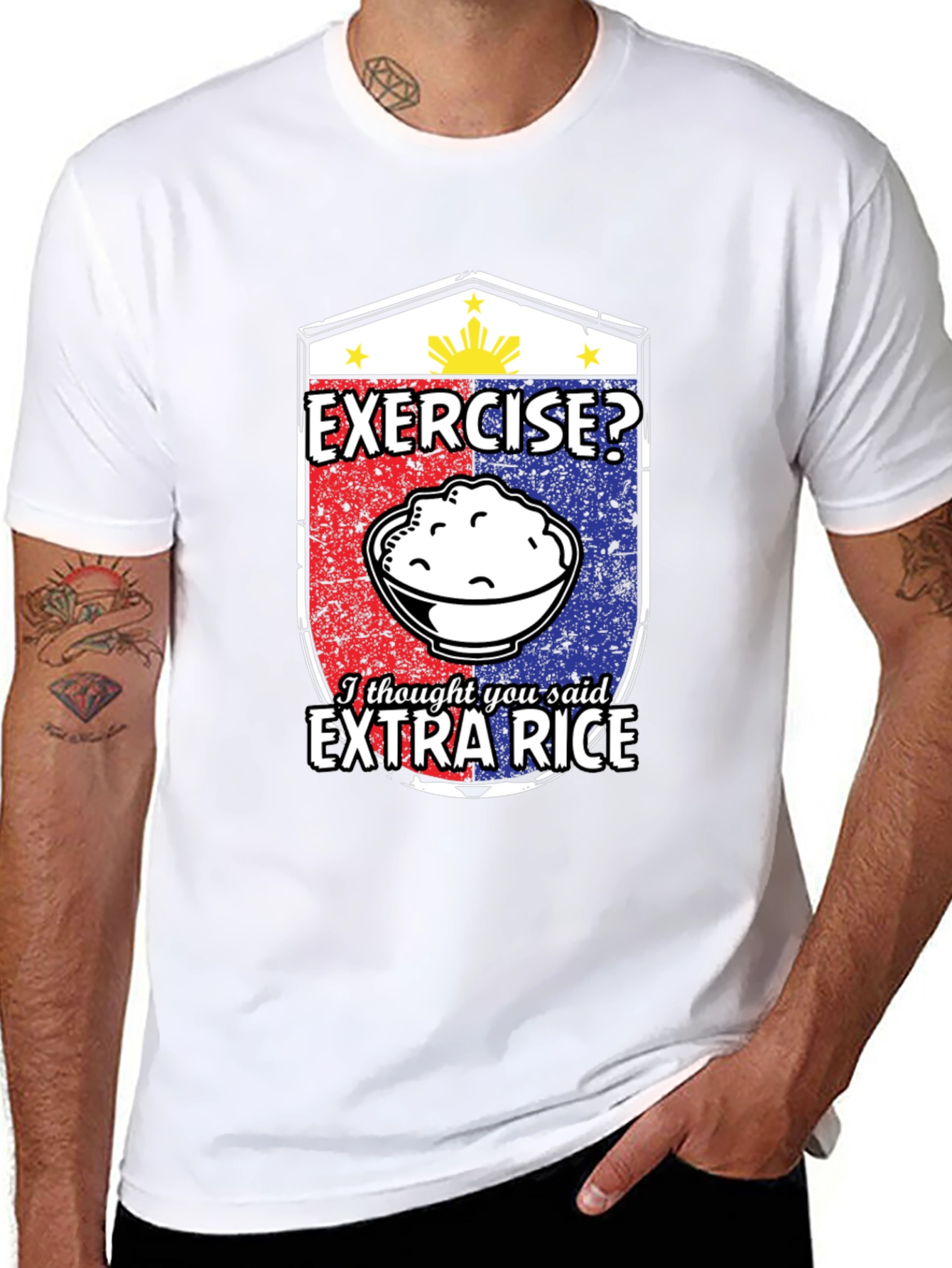 Exercise? Extra Rice Funny T-Shirt