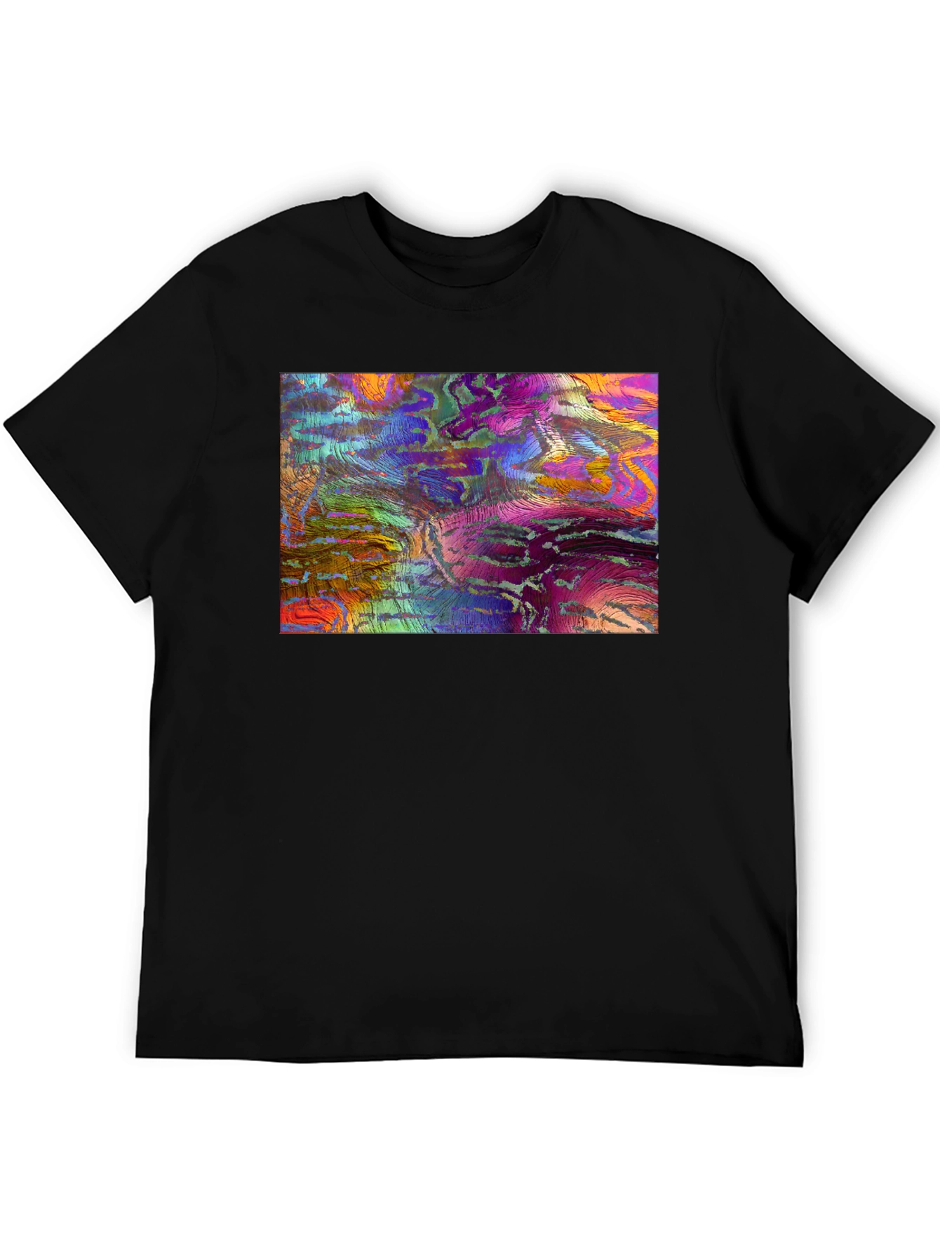 Abstract Art Graphic Tee - Mens Black T-Shirt