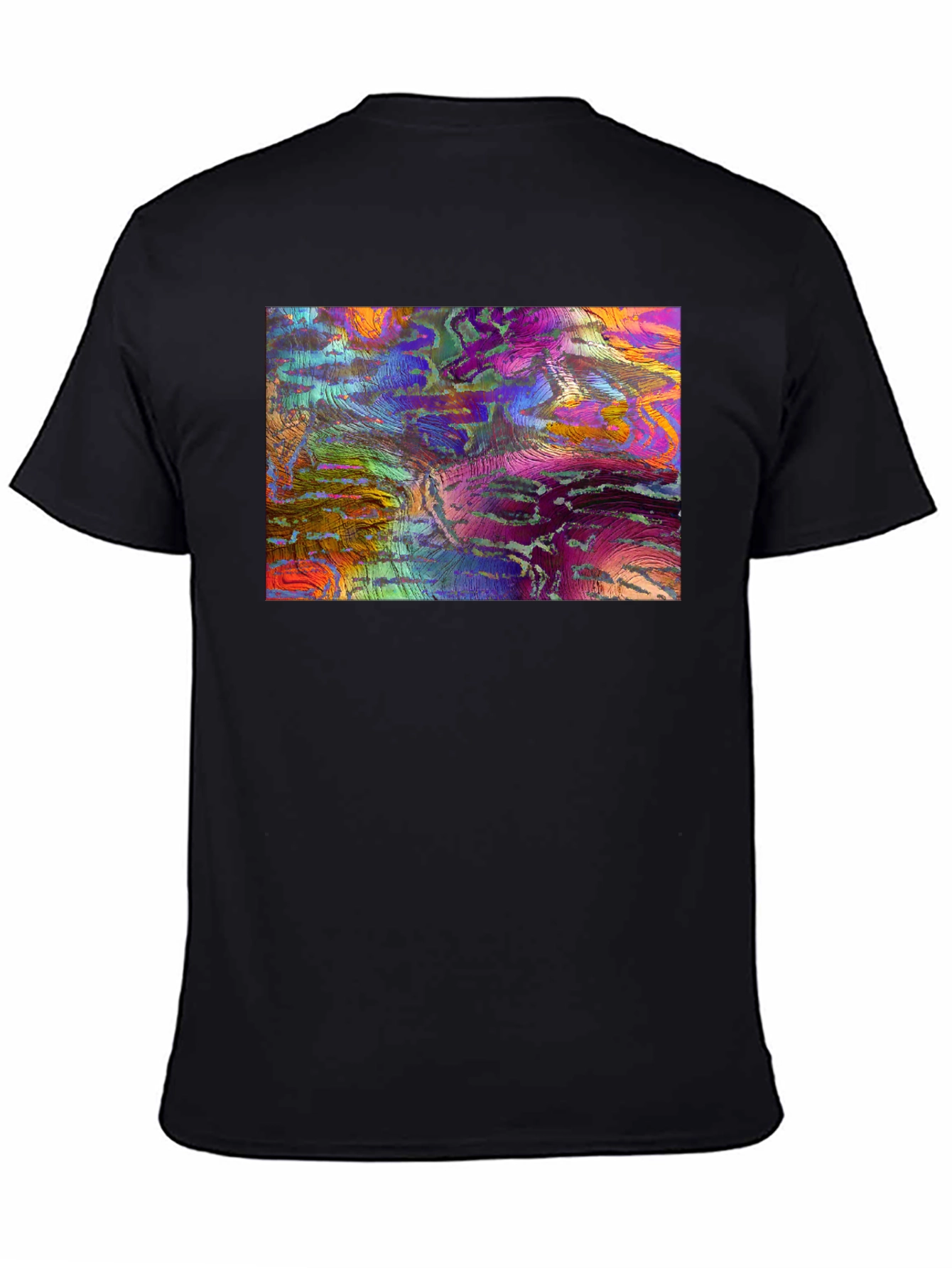 Abstract Art Graphic Tee - Mens Black T-Shirt