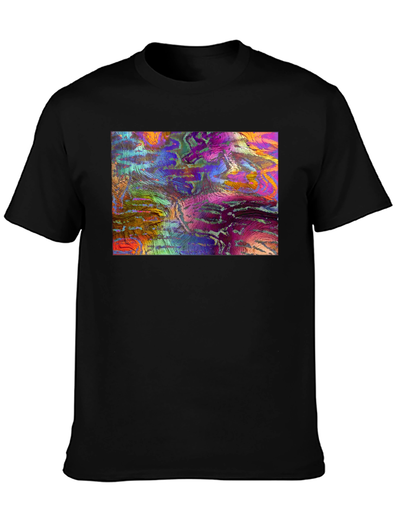 Abstract Art Graphic Tee - Mens Black T-Shirt